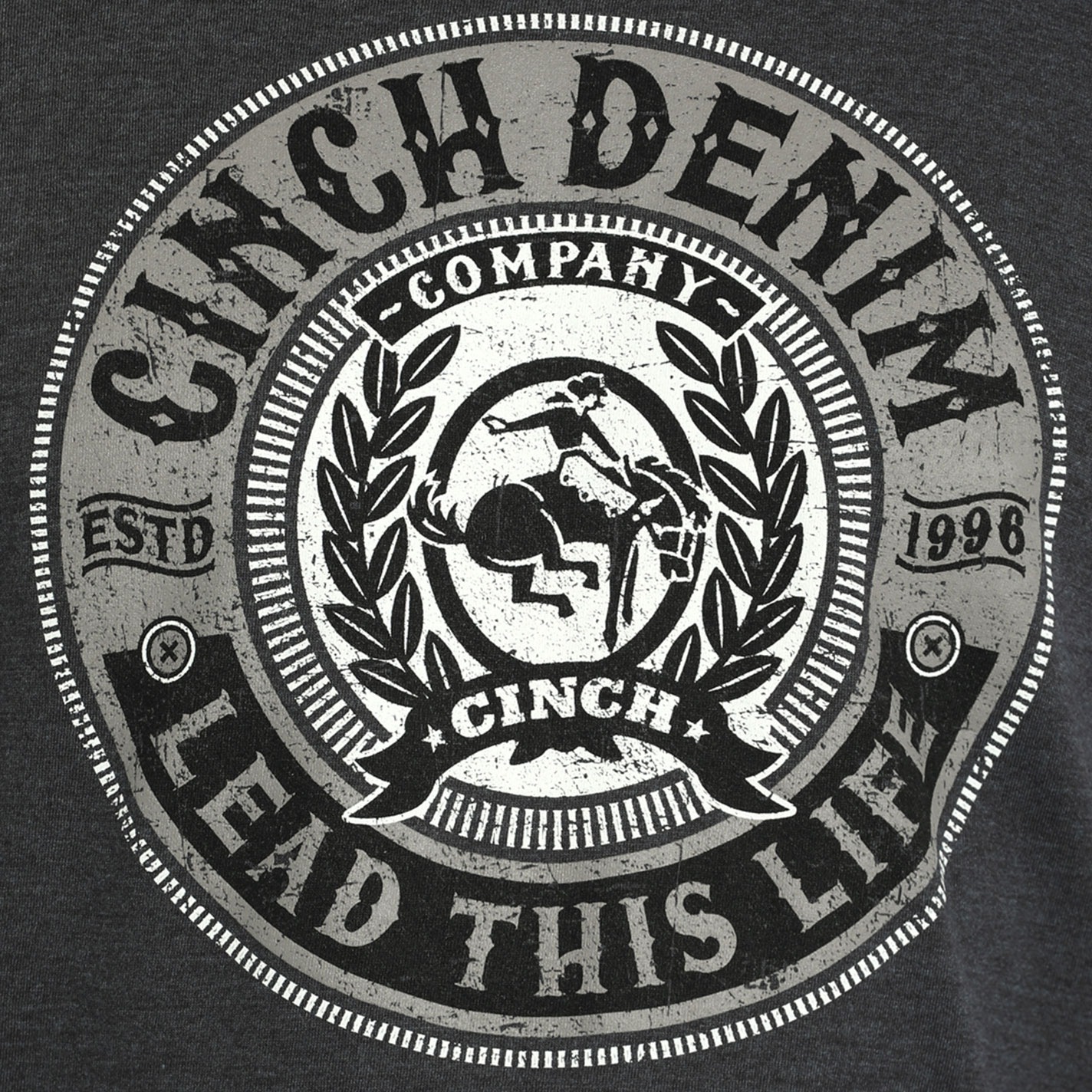 Cinch Men's Soft Black Lead This Life Logo Graphic T-Shirt - Image 1