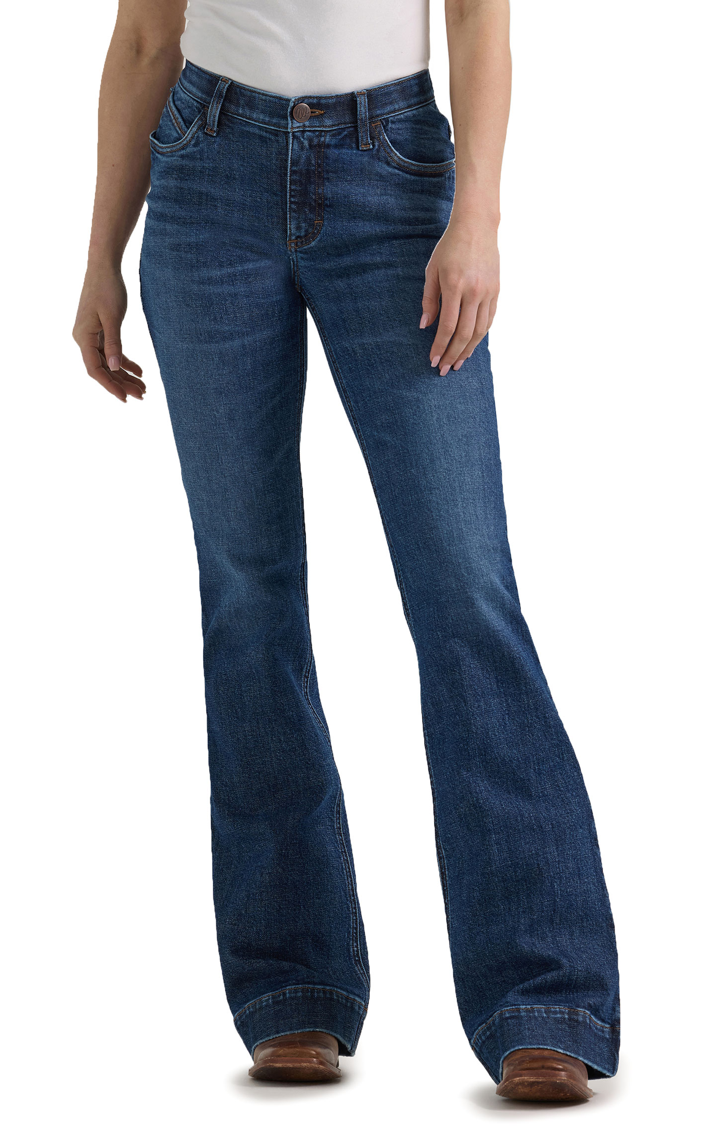 Wrangler Willow Women's Luna Medium Wash Riding Jeans - Image 1