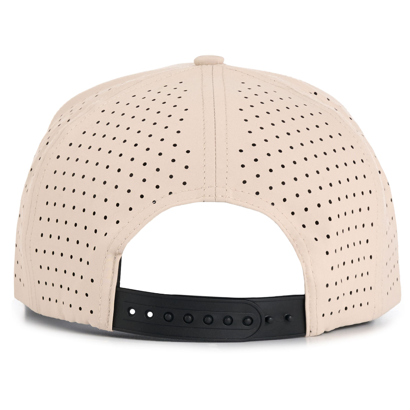 Armadillo Hat Co. Khaki & Black Logo Performance Snapback Cap - Image 1