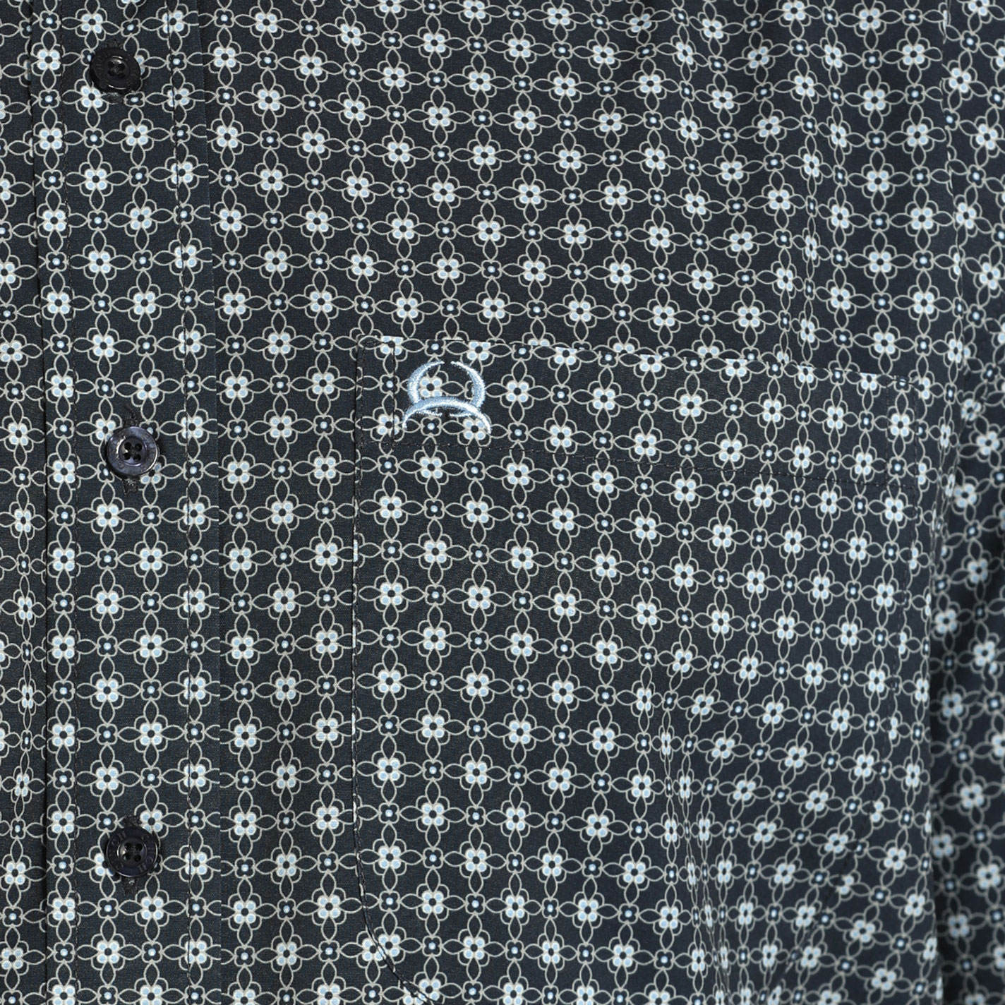 Cinch Men's ArenaFlex Black & White Geo Western Shirt - Image 1