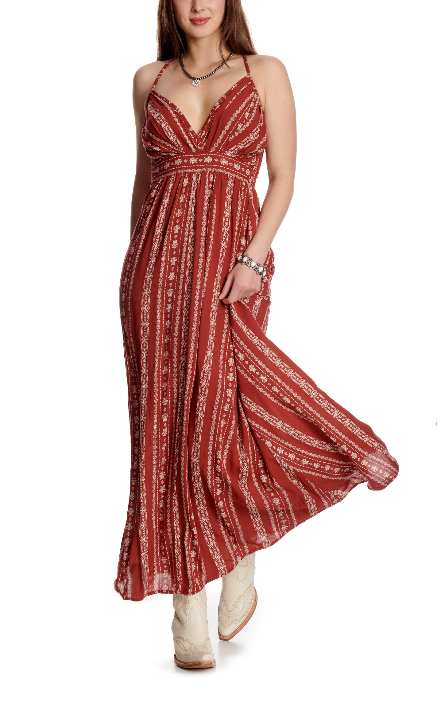 Angie Women's Cinnamon Aztec Print Dress - Image 3