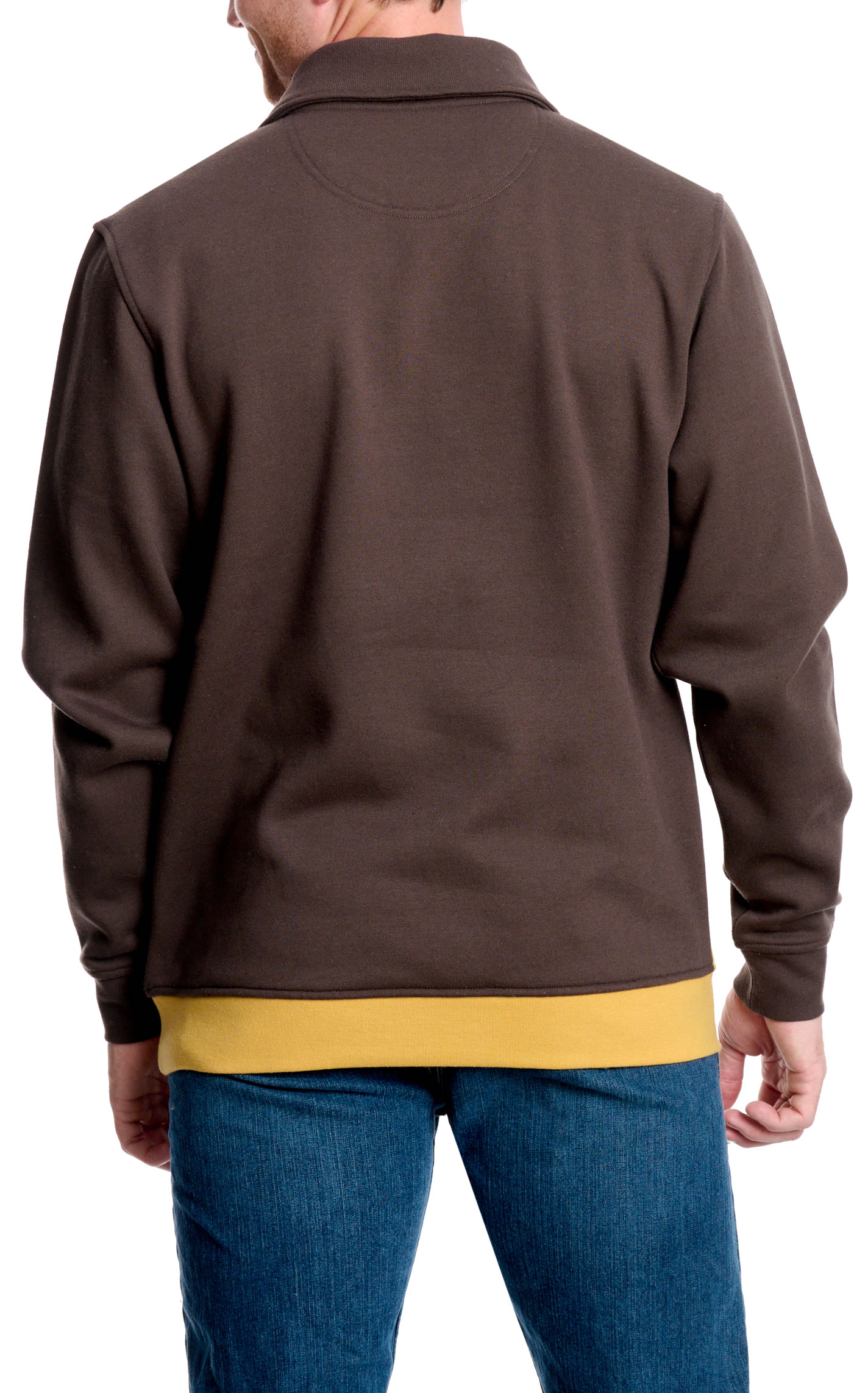 Kimes Ranch Men's Chocolate & Honey-Brown Logo 1/4 Zip Pullover - Image 1