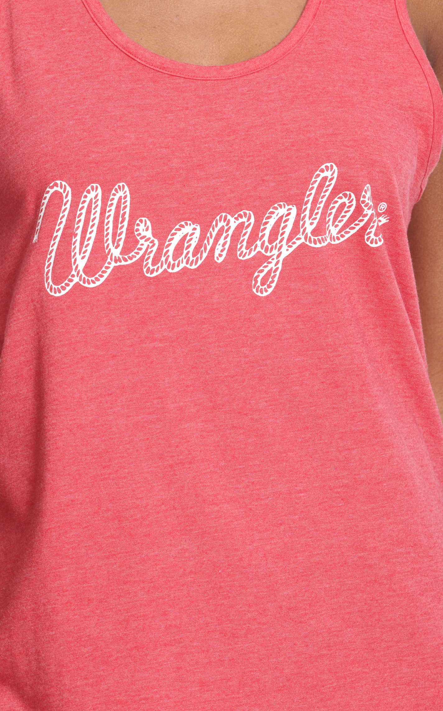 Wrangler Women's Red & Rope Logo Graphic Racer Back Tank Top - Image 1