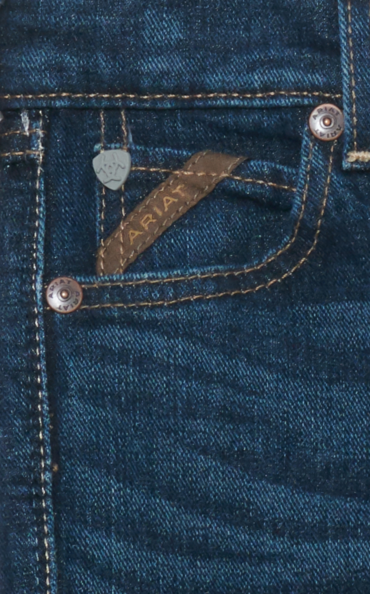 Ariat Boy's B4 Legacy Dark Wash Relaxed Fit Boot Cut Jeans - Image 1