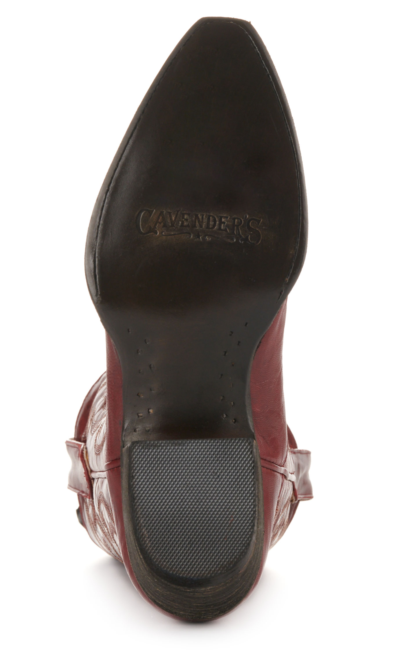 Cavender’s Women’s Red Goat Leather Snip Toe Cowboy Boots - Image 1