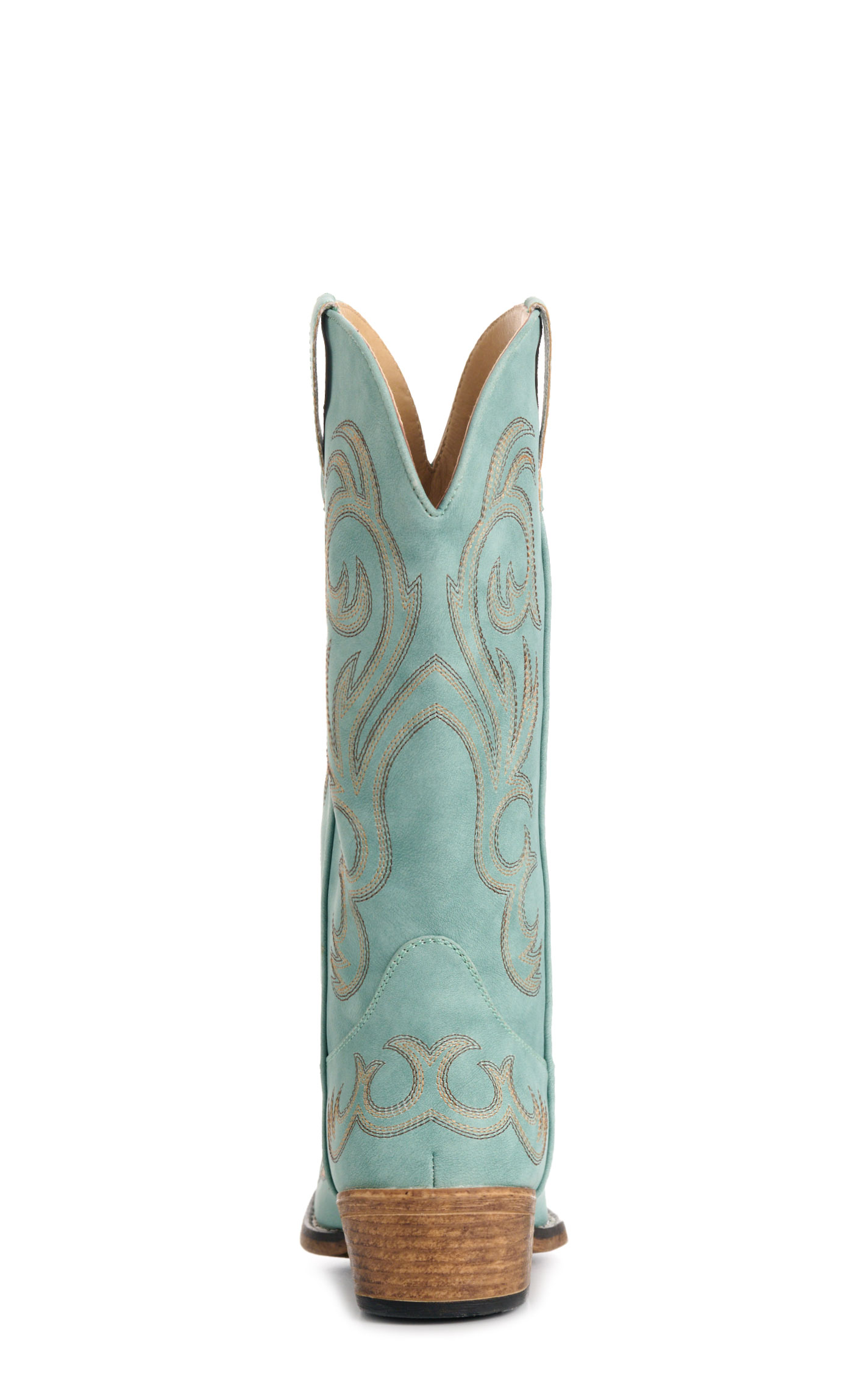 Roper Women's Riley Sea Green-Turquoise Faux Leather Snip Toe Cowboy Boots - Image 1