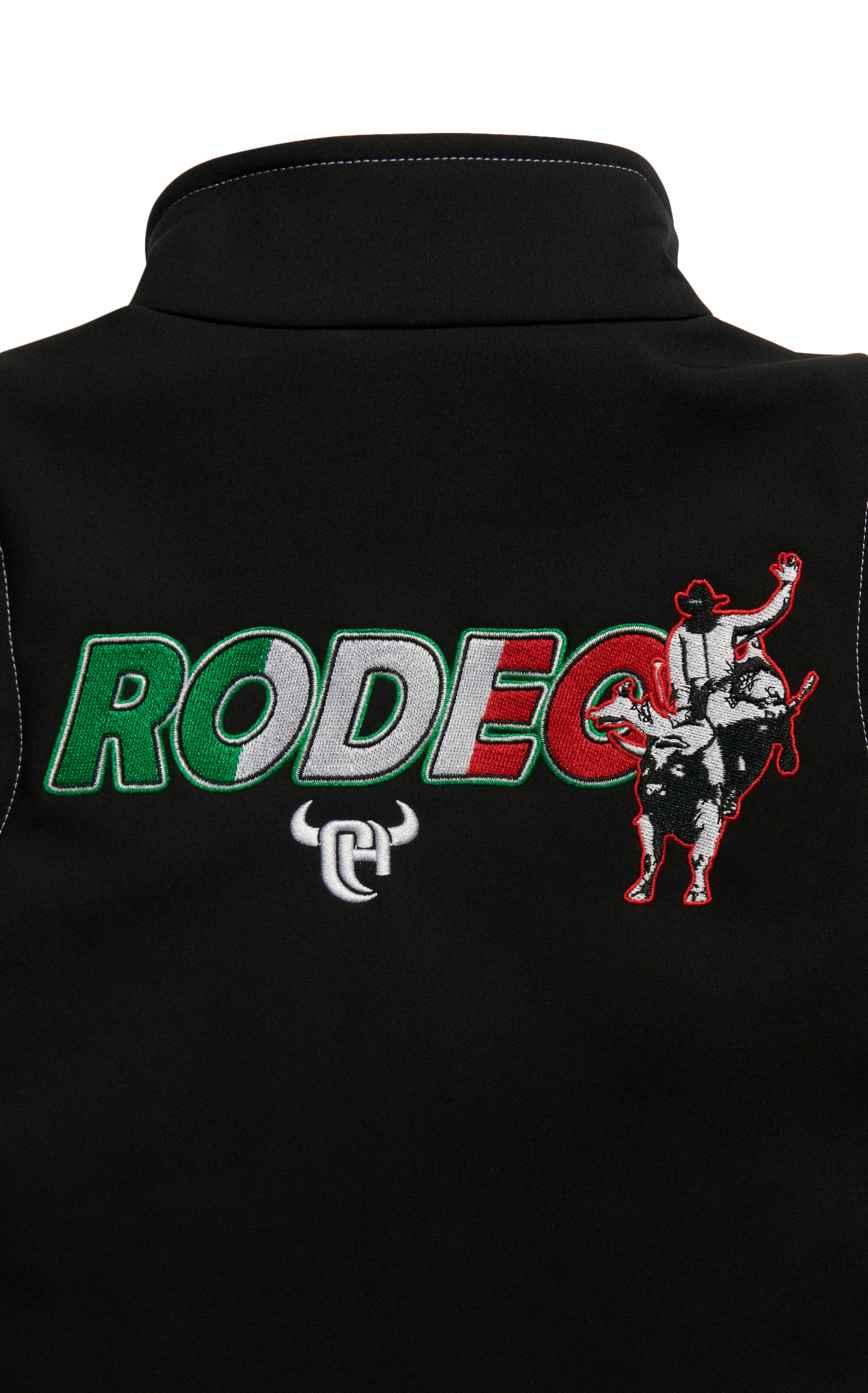 Cowboy Hardware Boy's Black Mexico Flag Embroidered Rodeo Vest  - Image 1