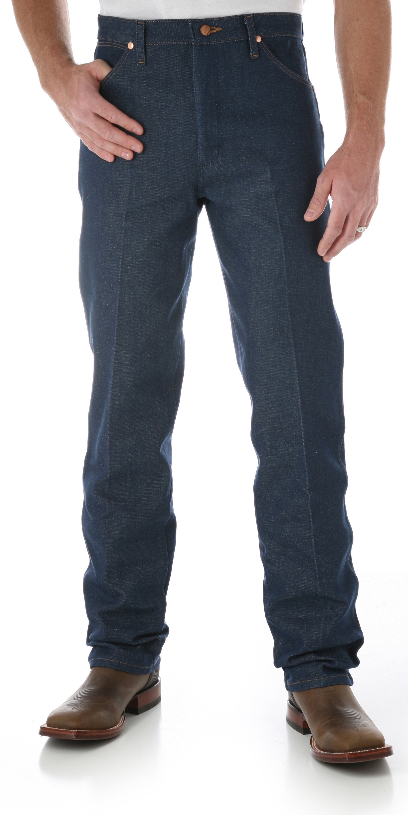 Wrangler Cowboy Cut Rigid Denim Indigo Original Fit Jeans - Image 1