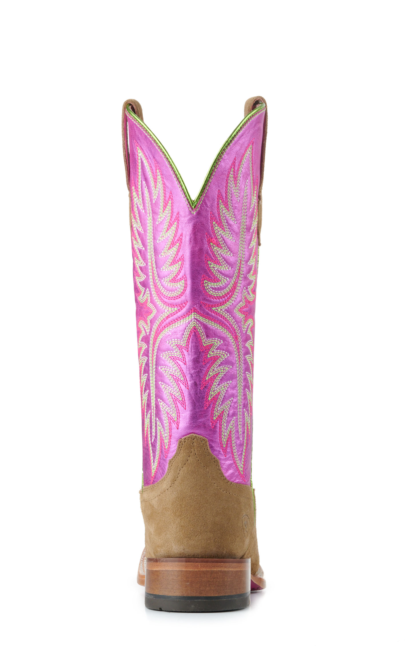 Ariat Women's Frontier Calamity Jane Metallic Pink and Dijon Roughout TekStep Square Toe Cowboy Boots - Image 1