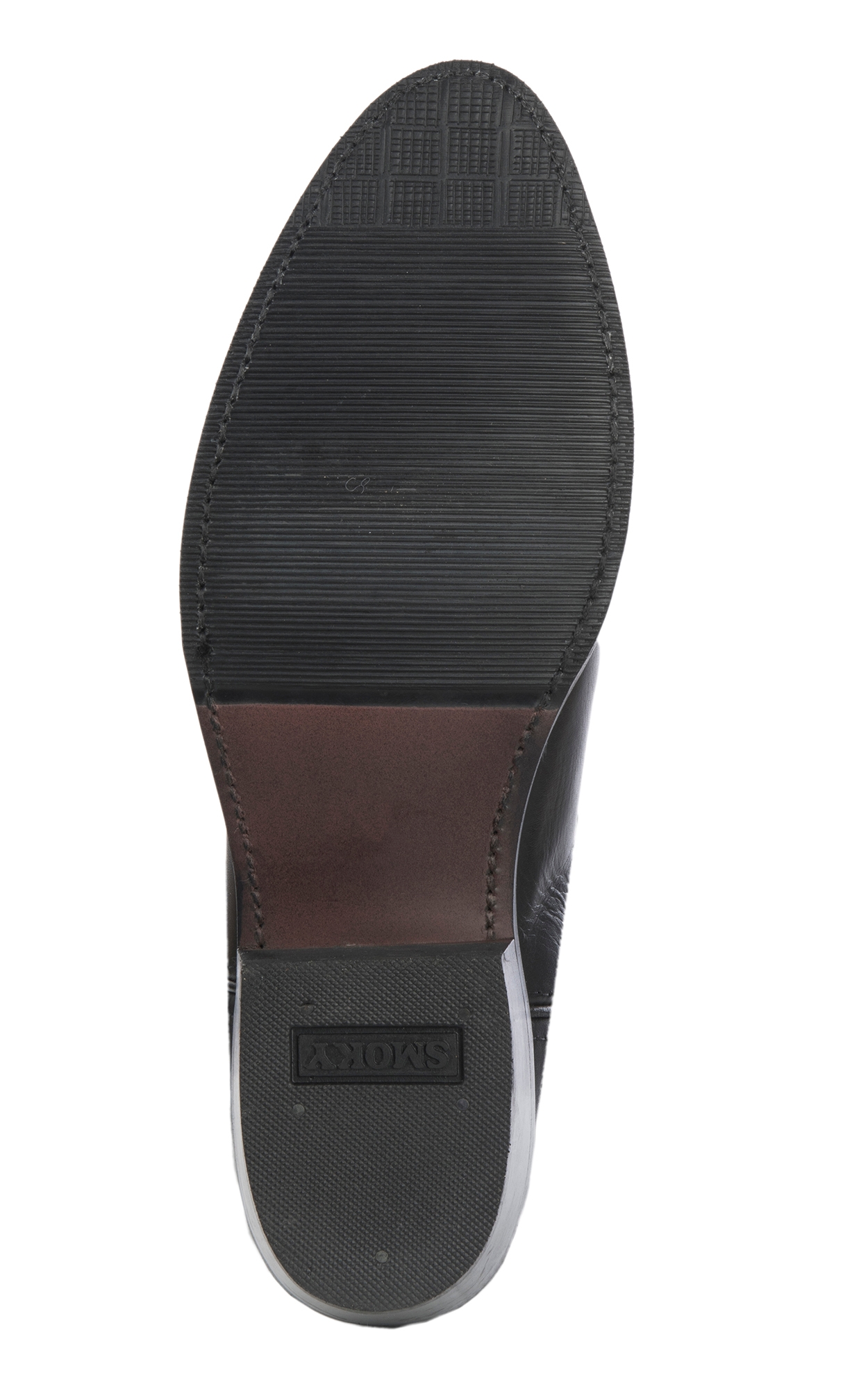 Smoky Mountain Men's Classic Black Cowboy R-Toe Boots - Image 1