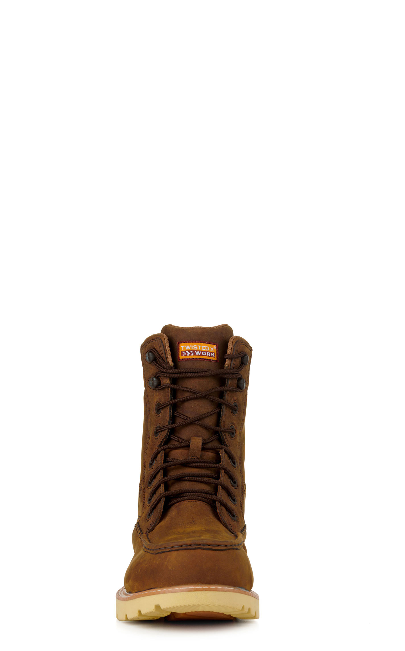 Twisted X Men's Distressed Saddle Tan CellStretch Waterproof Round Nano Composite Toe 8\