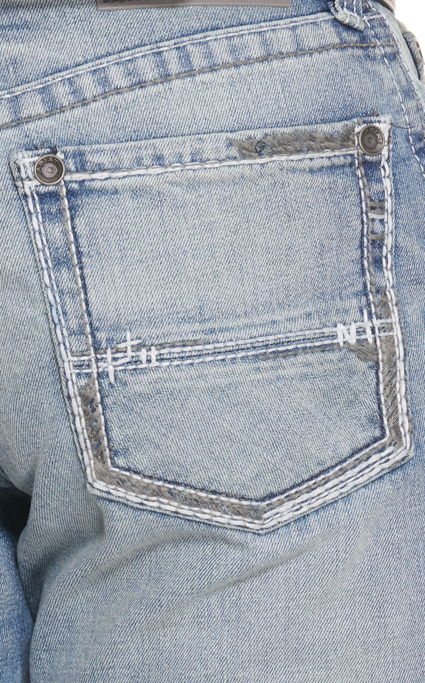 Ariat Men's M2 Stirling Shasta Light Wash Relaxed Fit Boot Cut Jeans - Image 1