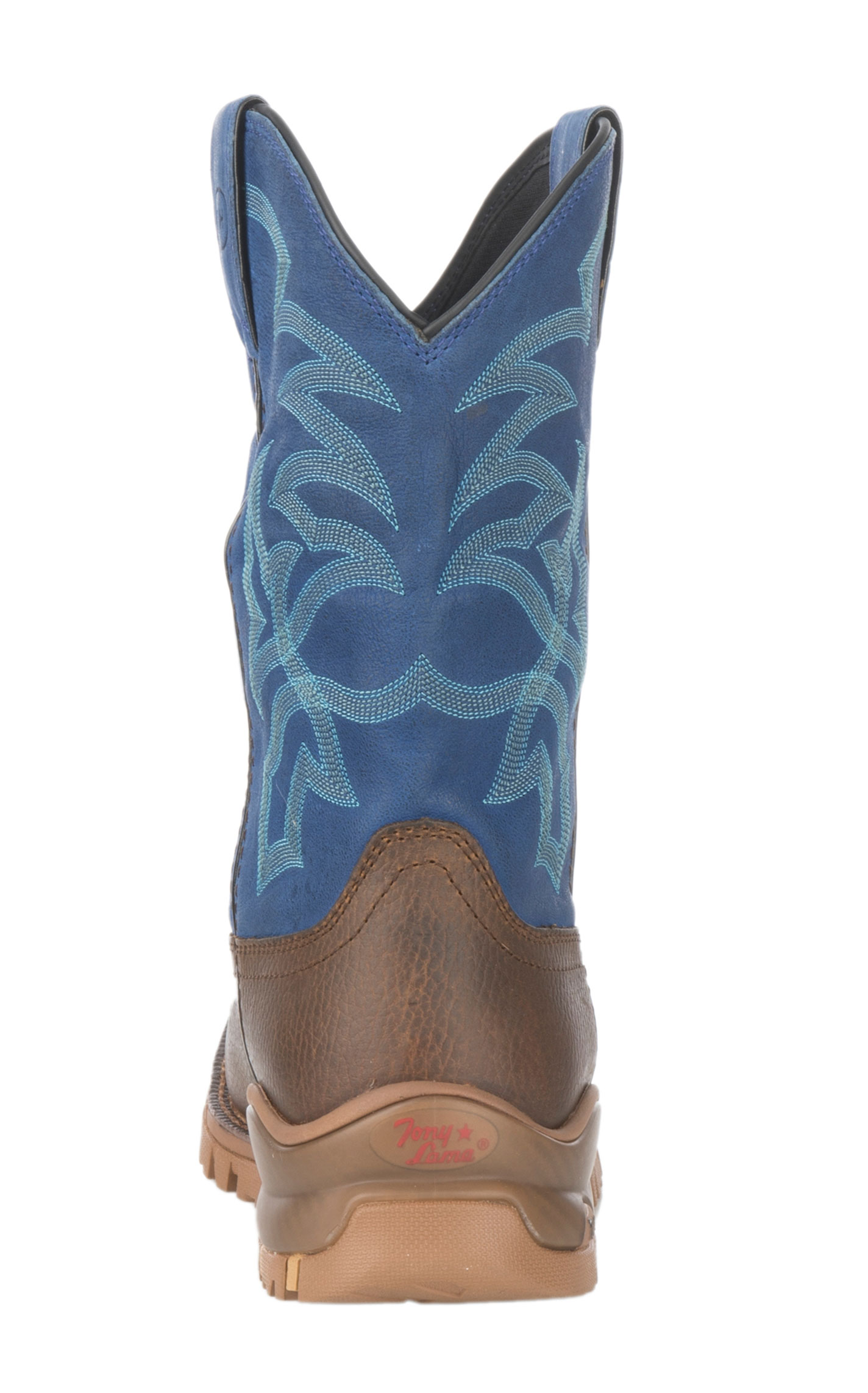 Tony Lama Men's TLX Tan and Blue Square Steel Toe Work Boot - Image 1