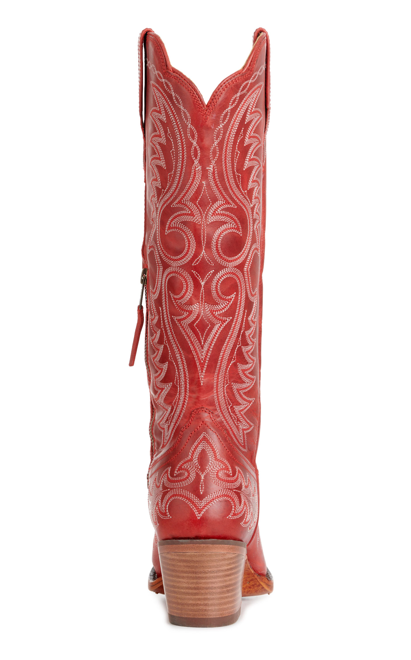 Durango Women's Crush Crimson Red Snip Toe Tall Cowboy Boots - Image 1