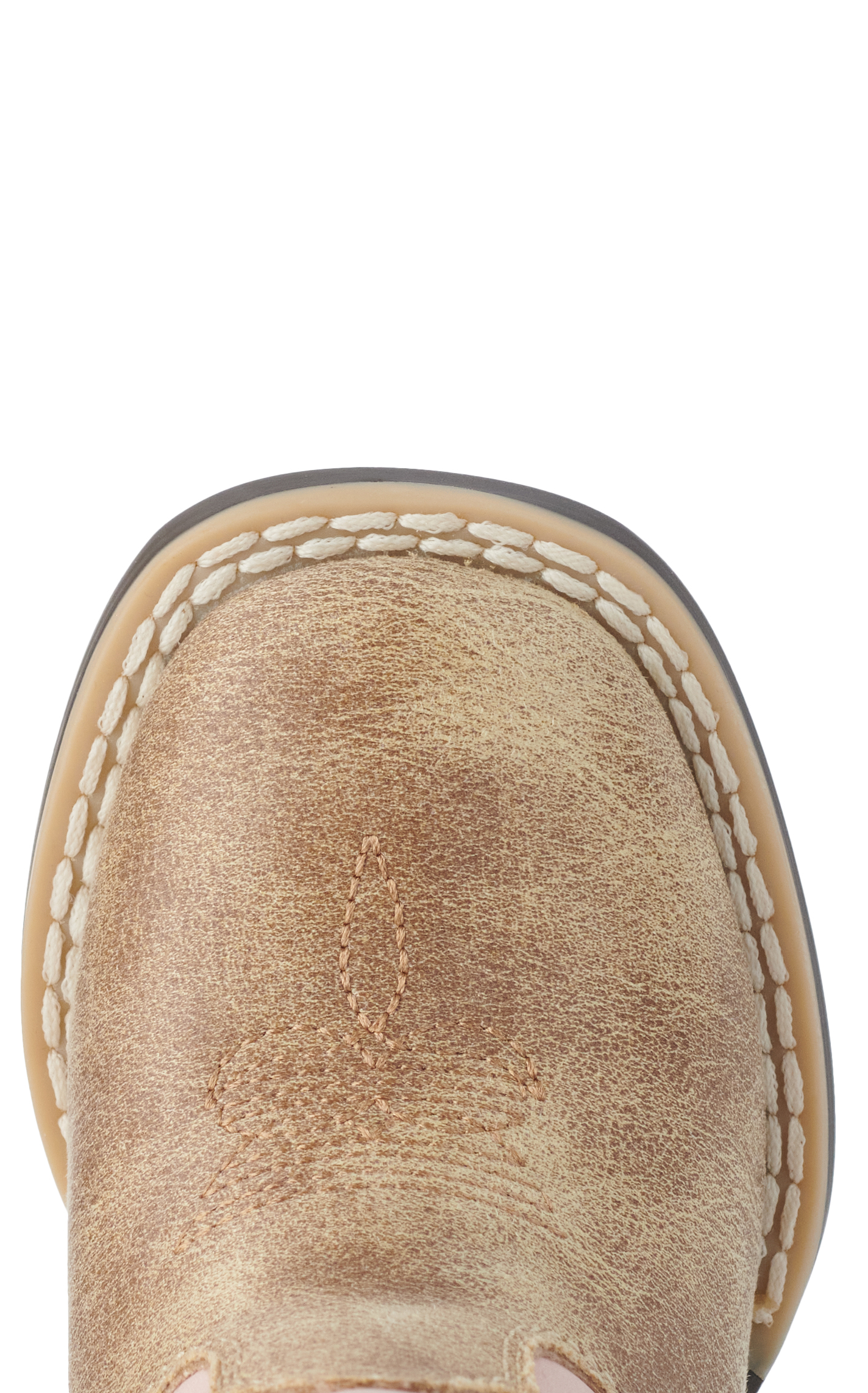 Twister Toddler Girls Posy Light Pink and Tan Wide Square Toe Cowboy Boots - Image 1