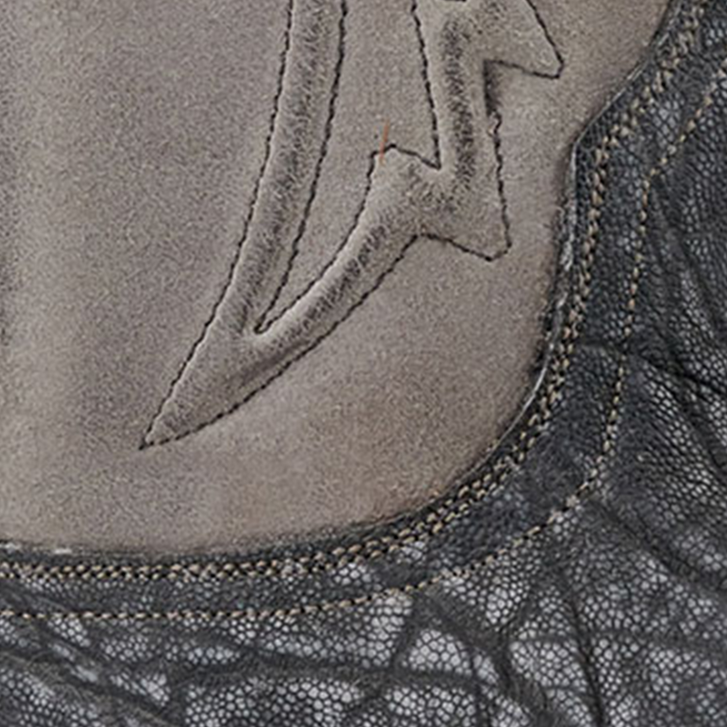 Black Jack Men's Burnished and Safari Gray Elephant Square Toe Exotic Cowboy Boots - Image 1