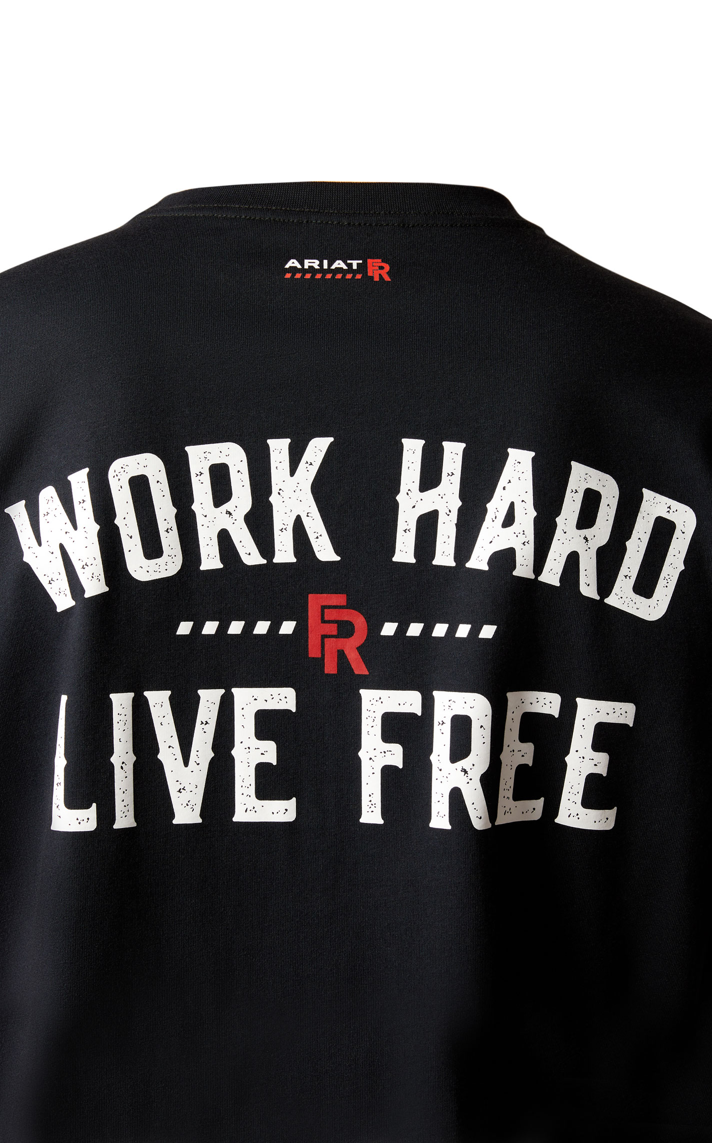 Ariat Men's Black Work Hard Live Free Logo Graphic FR Work Shirt - Image 1