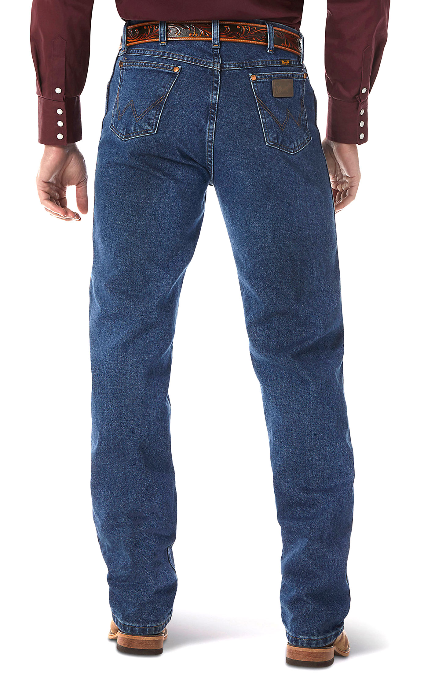 Wrangler Men's Cowboy Cut Medium Stonewash High Rise Tapered Leg Jeans - Image 1