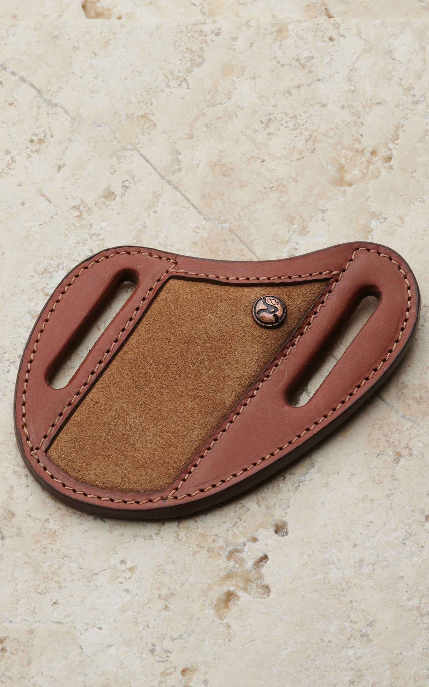 Hooey Brown and Tan Cowhide Pancake Knife Sheath - Image 1