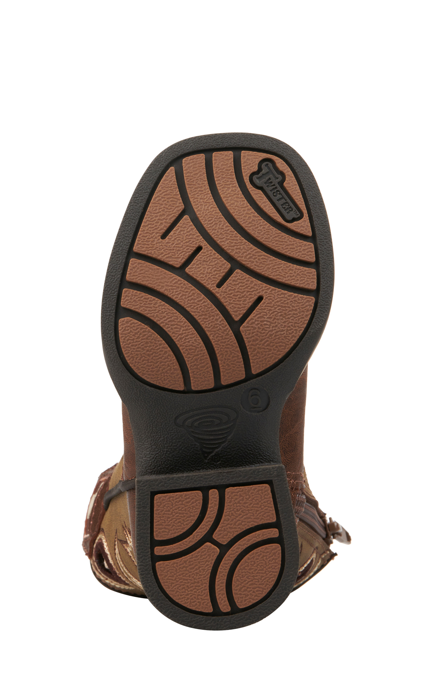Twister Toddler Jasper Brown and Tan Wide Square Toe Cowboy Boots - Image 1