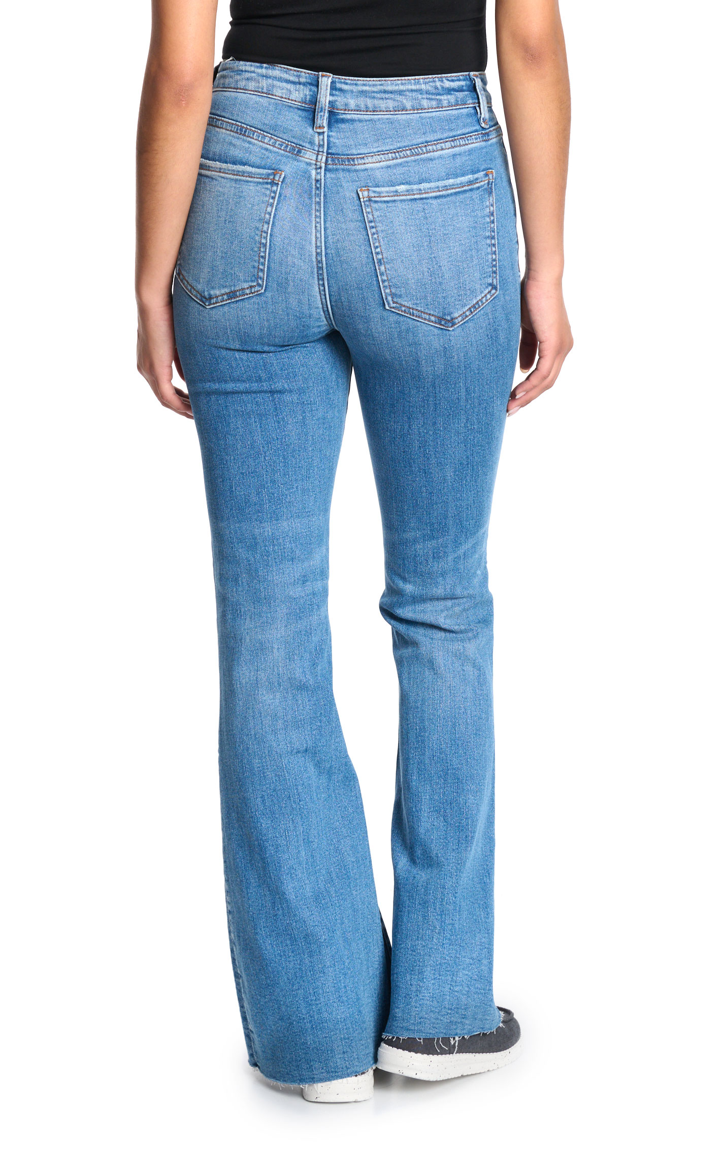 Jelly Jeans Women's Light Wash Button Fly Flare Jeans - Image 1