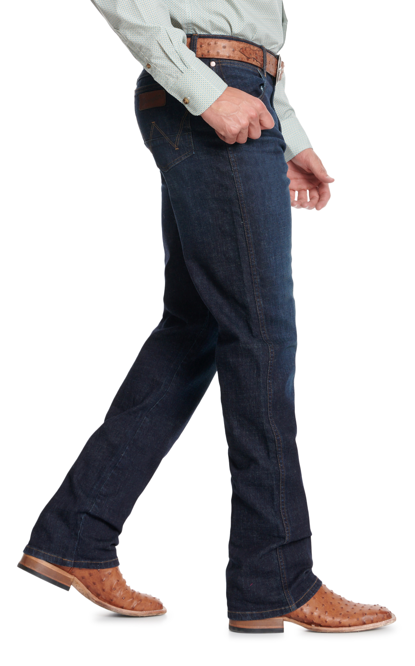 Wrangler Retro Men's WRT20 Dark Wash Bokan Relaxed Boot Cut Jeans - Big & Tall Sizes - Image 1