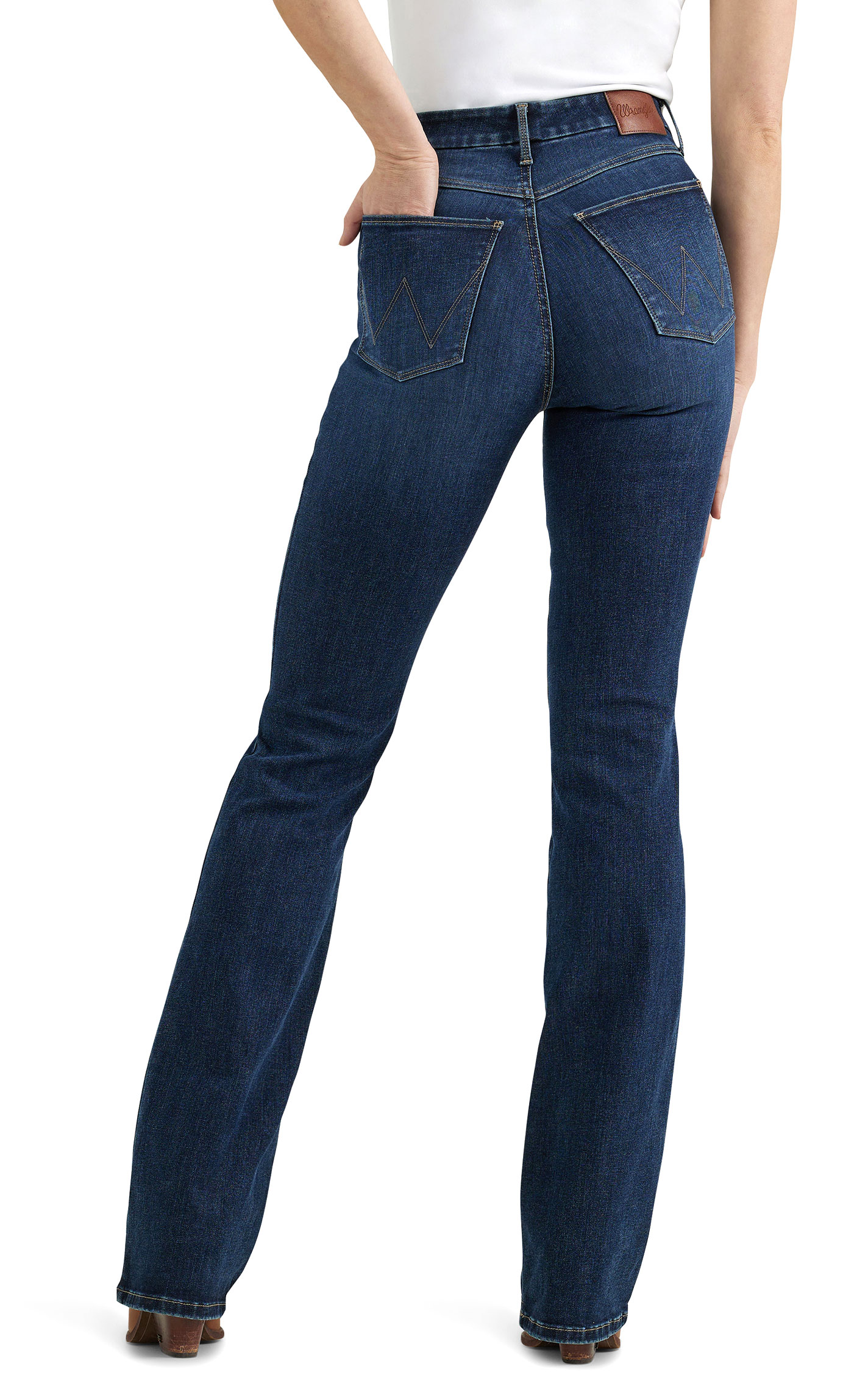 Wrangler Women's Dark Wash Lacey Bespoke Boot Jeans - Image 1