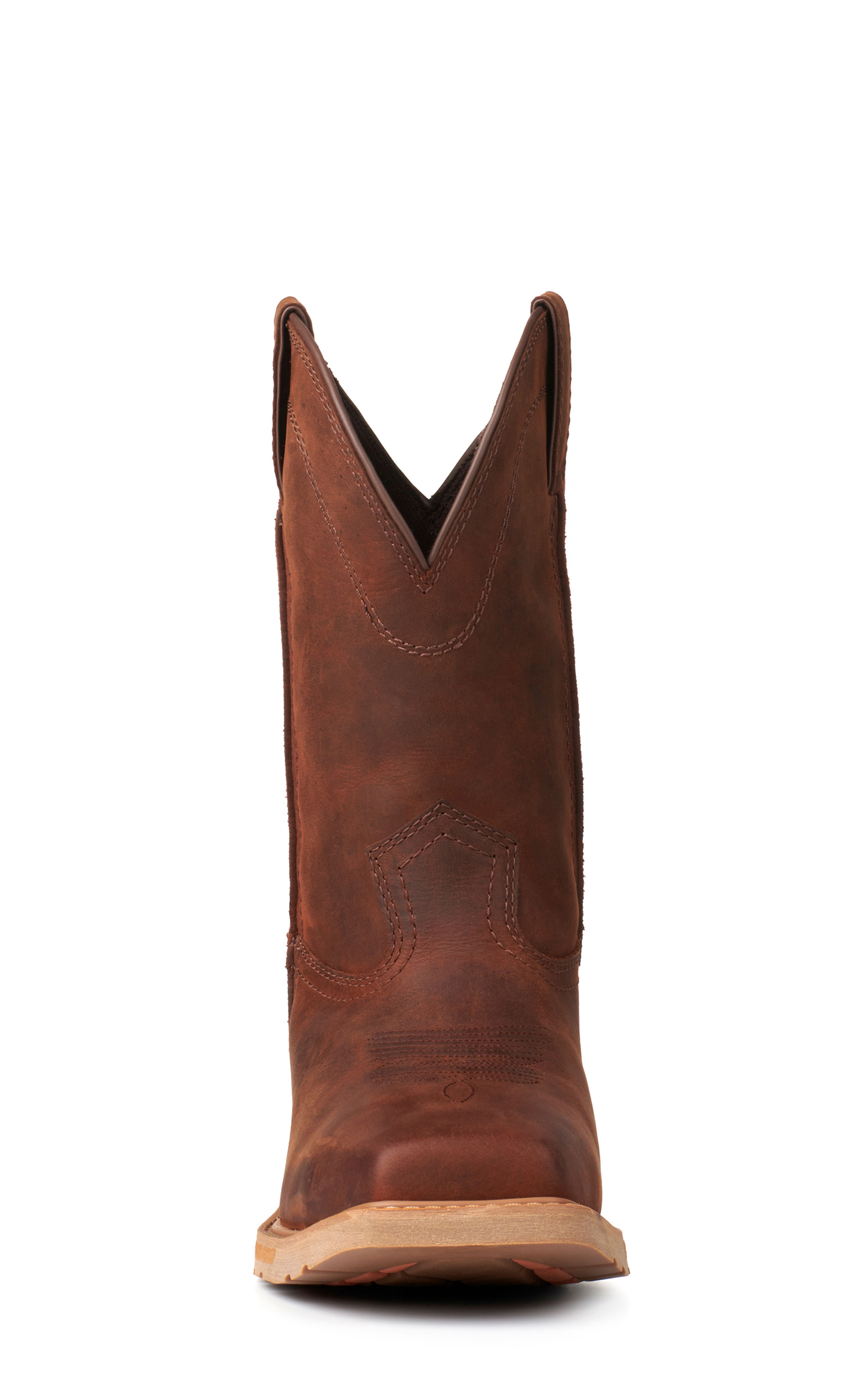 Justin Men's Buster II Pecan Brown Waterproof Wide Square Steel Toe Work Boots - Image 1