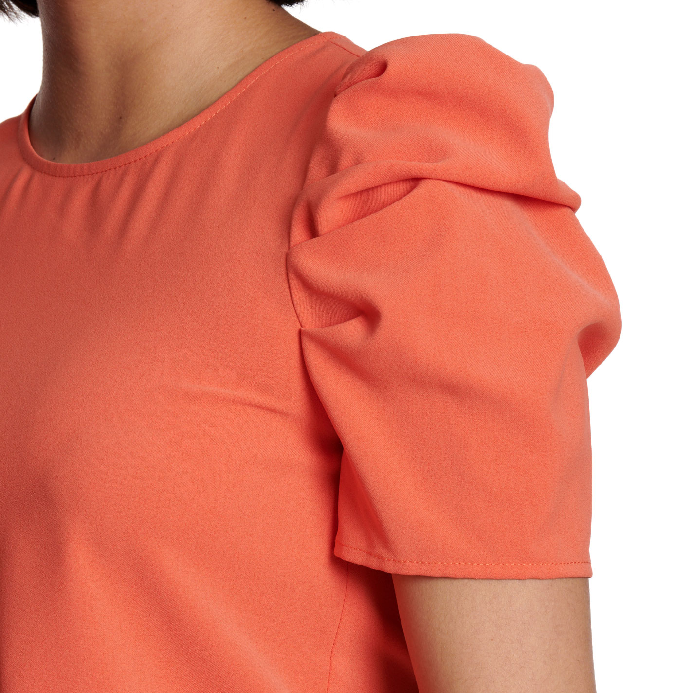 Rockin C Women’s Coral Puff Sleeve Knit Top - Image 1