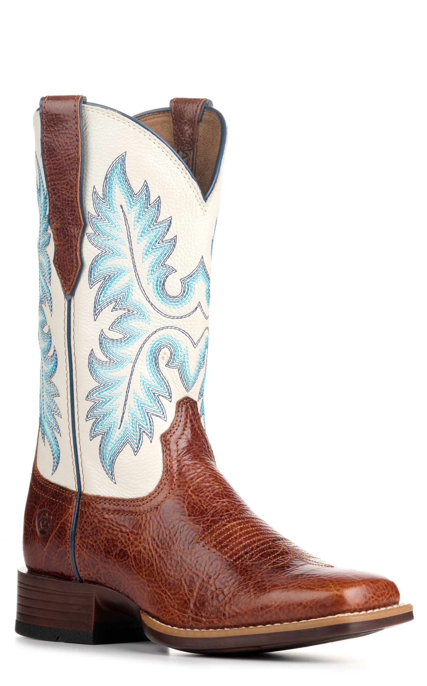 Ariat Women's Ginger Snap White Icing Bantamweight Wide Square Toe Cowboy Boots - Image 1
