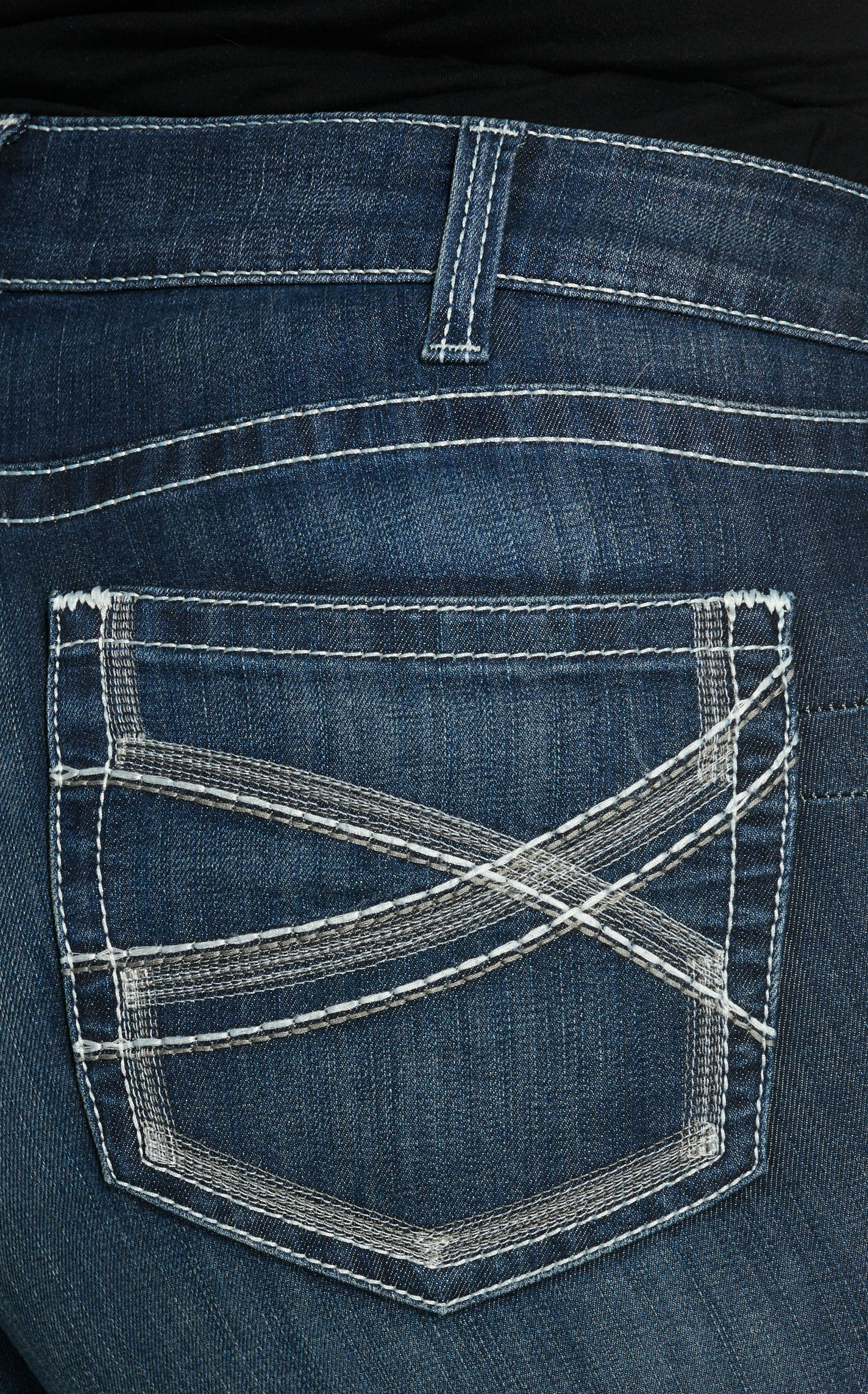 Ariat Women's REAL Ivy Dresden Dark Wash Mid Rise Straight Leg Stretch Jeans-Plus Sizes - Image 1