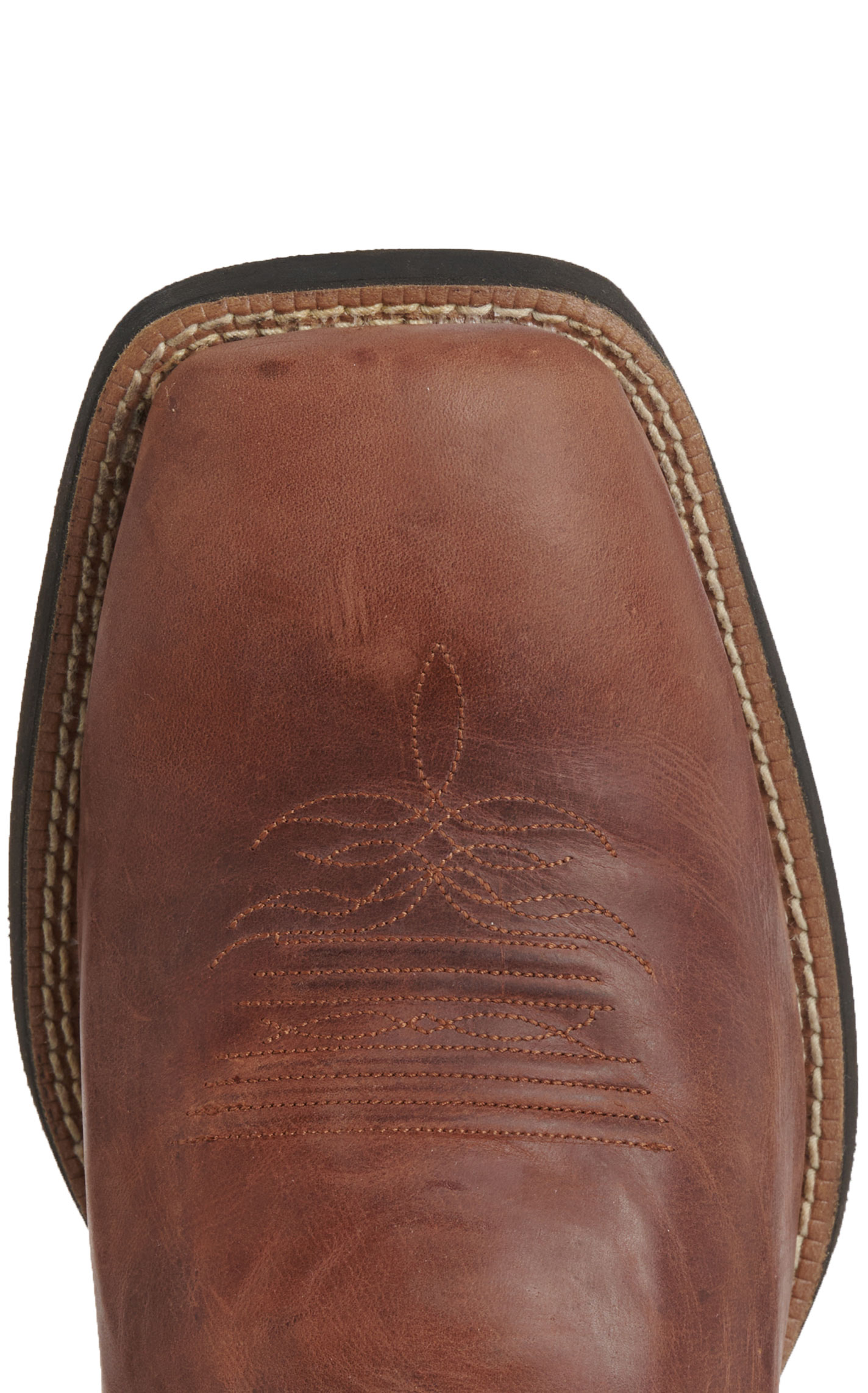 Justin Men's Stampede Brandy Cowhide Wide Square Toe Boots - Image 1