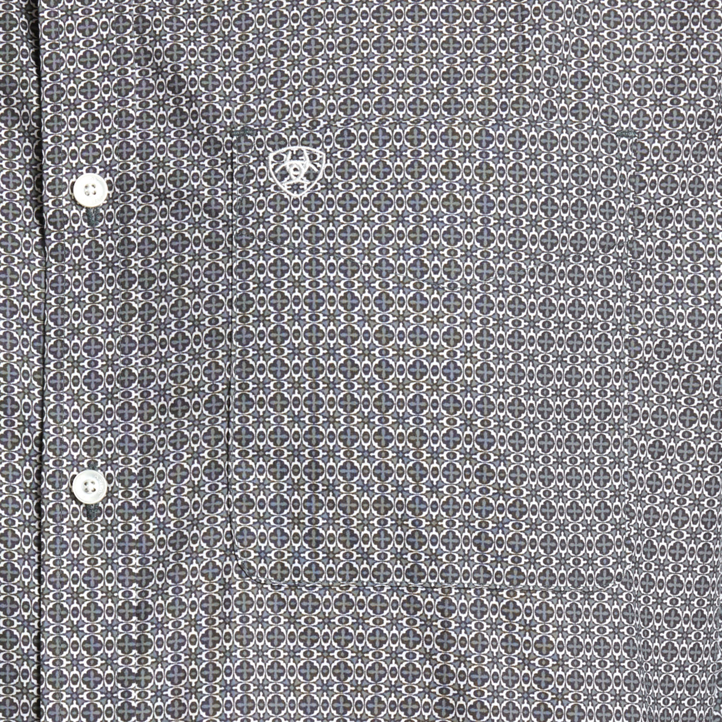 Ariat Men's Kenny Eiffel Tower Steel Geo Western Shirt - Image 1