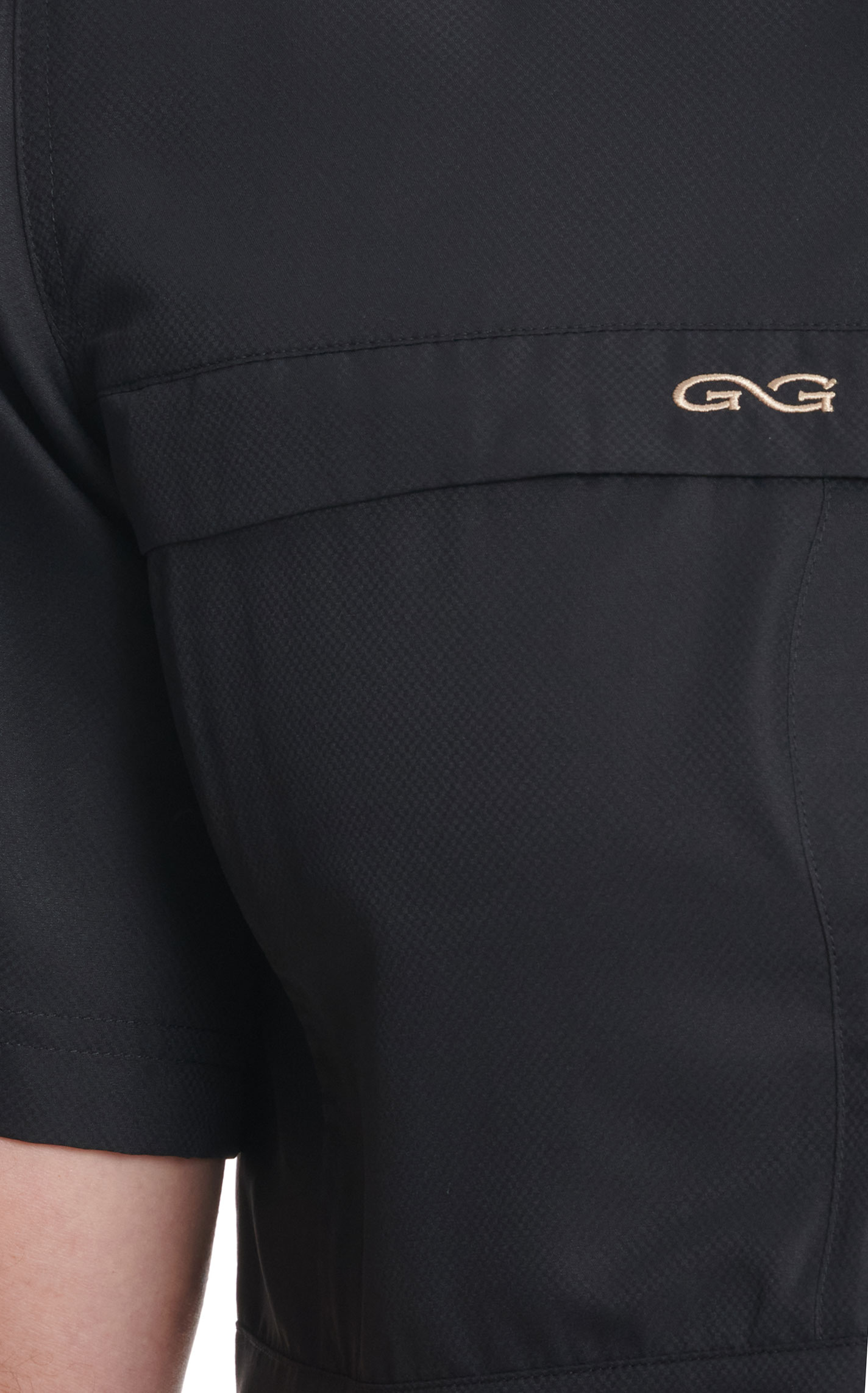 GameGuard Outdoors Men's Caviar Black MicroFiber Fishing Shirt - Image 1