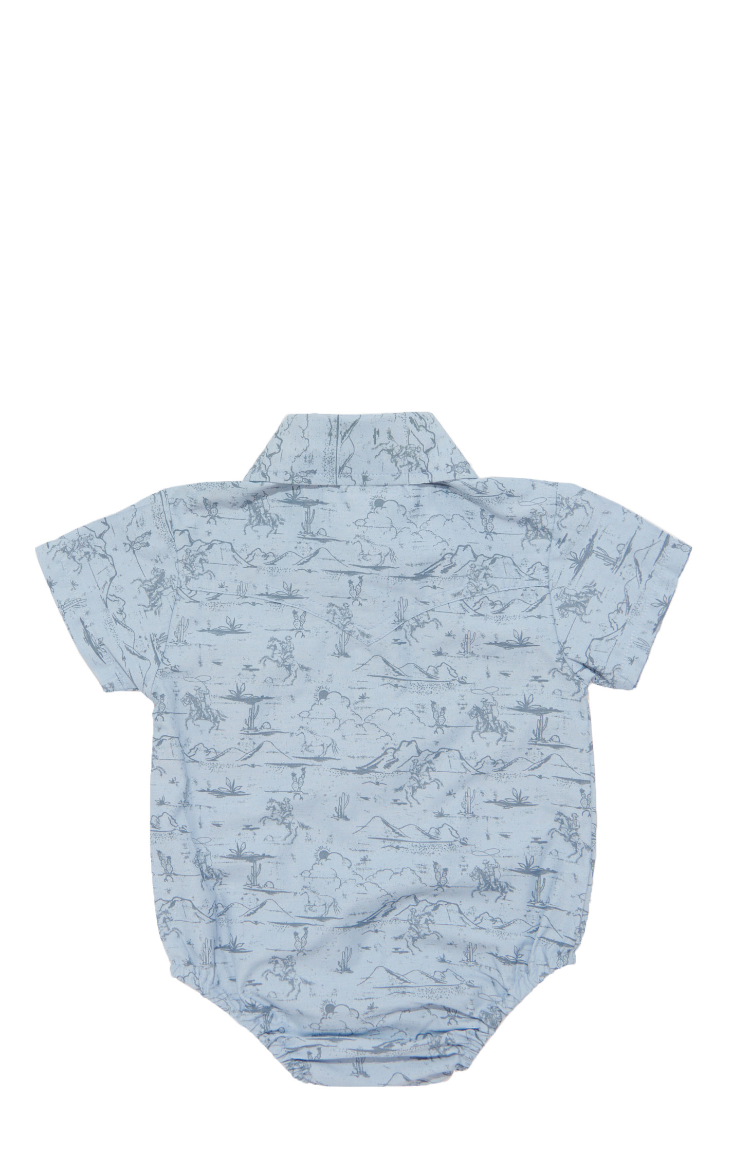 Rafter C Infant Boy's Blue Western Print Onesie - Image 1
