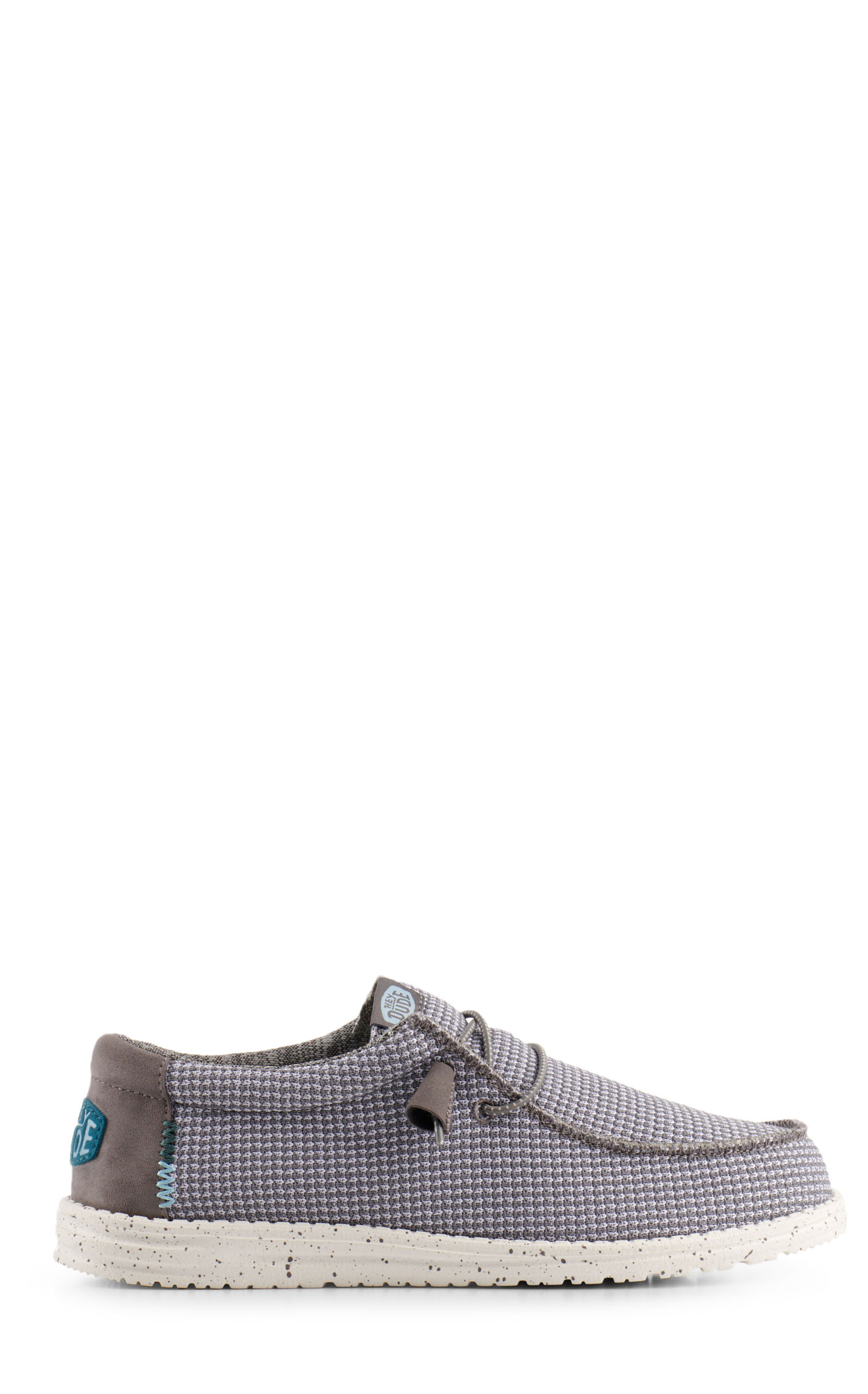Hey Dude Men's Wally Sport Gray Mesh Lace Up Casual Shoes - Image 1