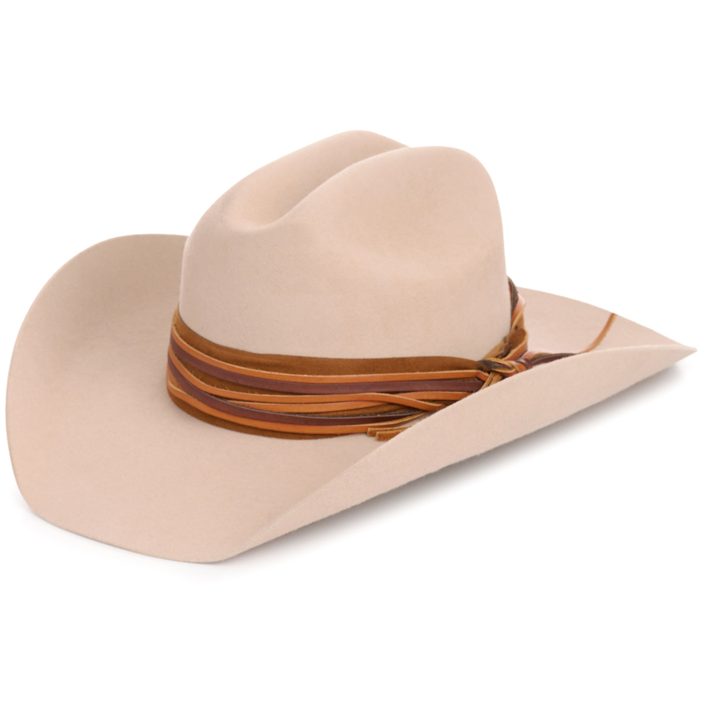 Rockin C Women's Buckskin Wesley Creased Leather Wrap Felt Western Hat - Image 3
