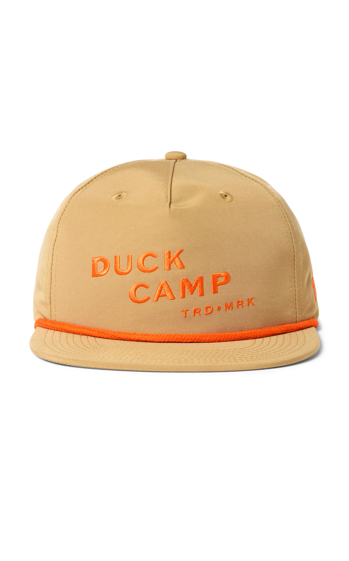 Duck Camp Honey Mustard Embroidered Orange Logo Cap - Image 1