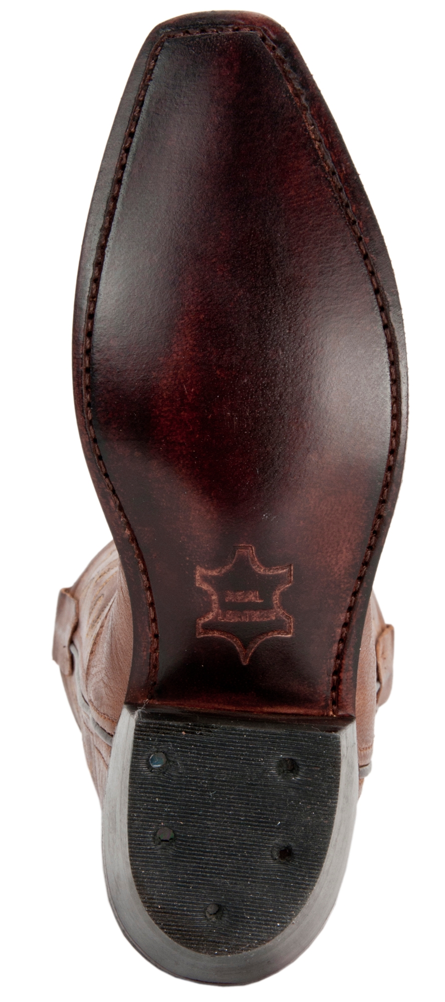 Old West Kids Classic Tan Mad Dog Snip Toe Cowboy Boots - Image 1