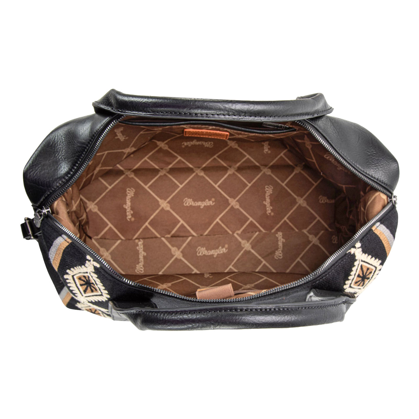 Wrangler Women's Black Woven Aztec Small Duffle - Image 1