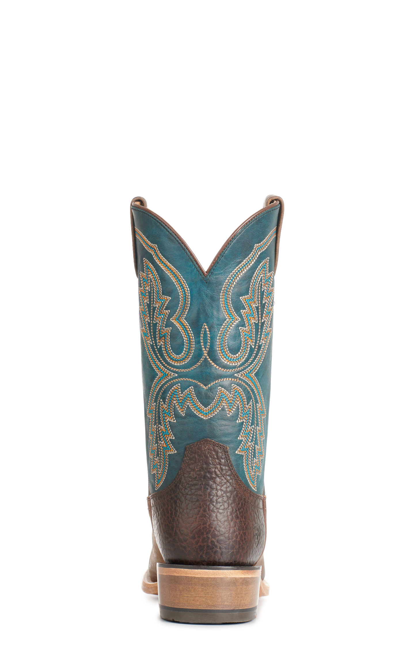 Ariat Men's Futurity Cashout Dark Brown and Teal Punchy Square Toe Cowboy Boots - Image 1