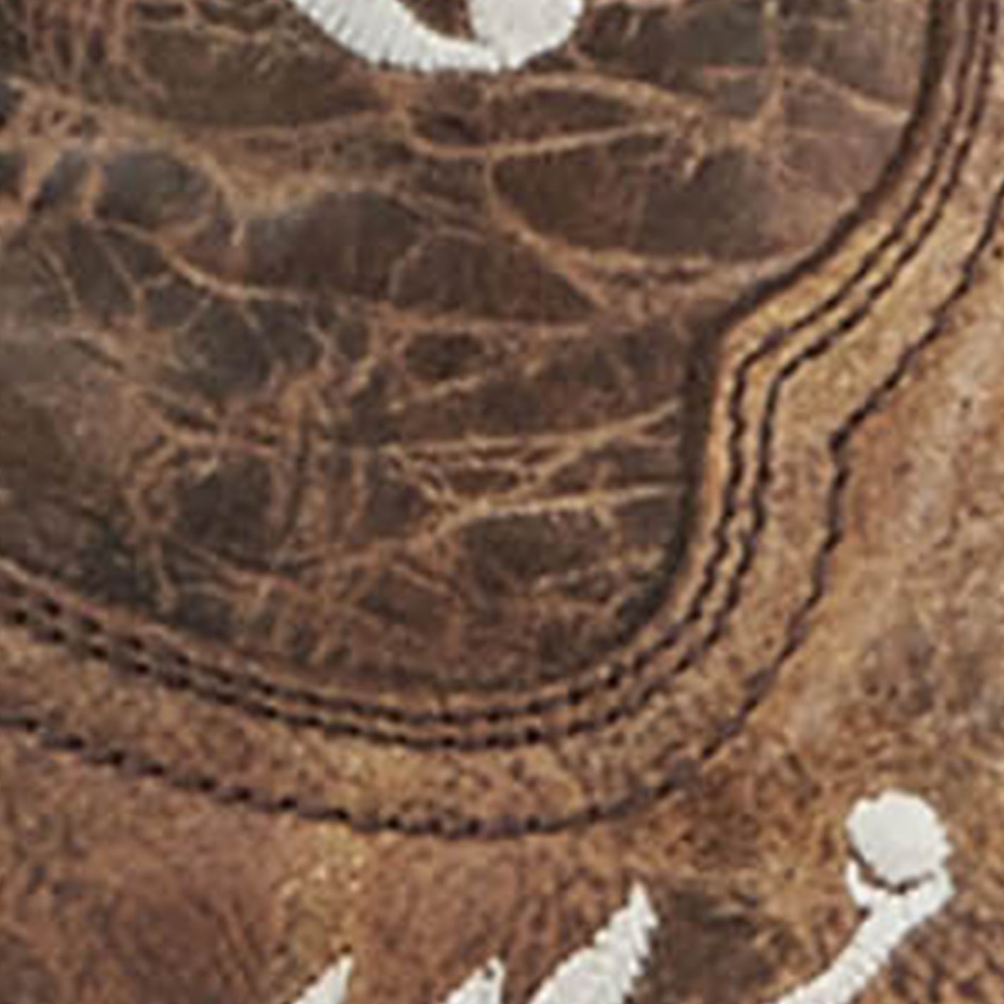 Corral Women's Brown and White Glow in the Dark Embroidery Snip Toe Cowboy Boots - Image 1