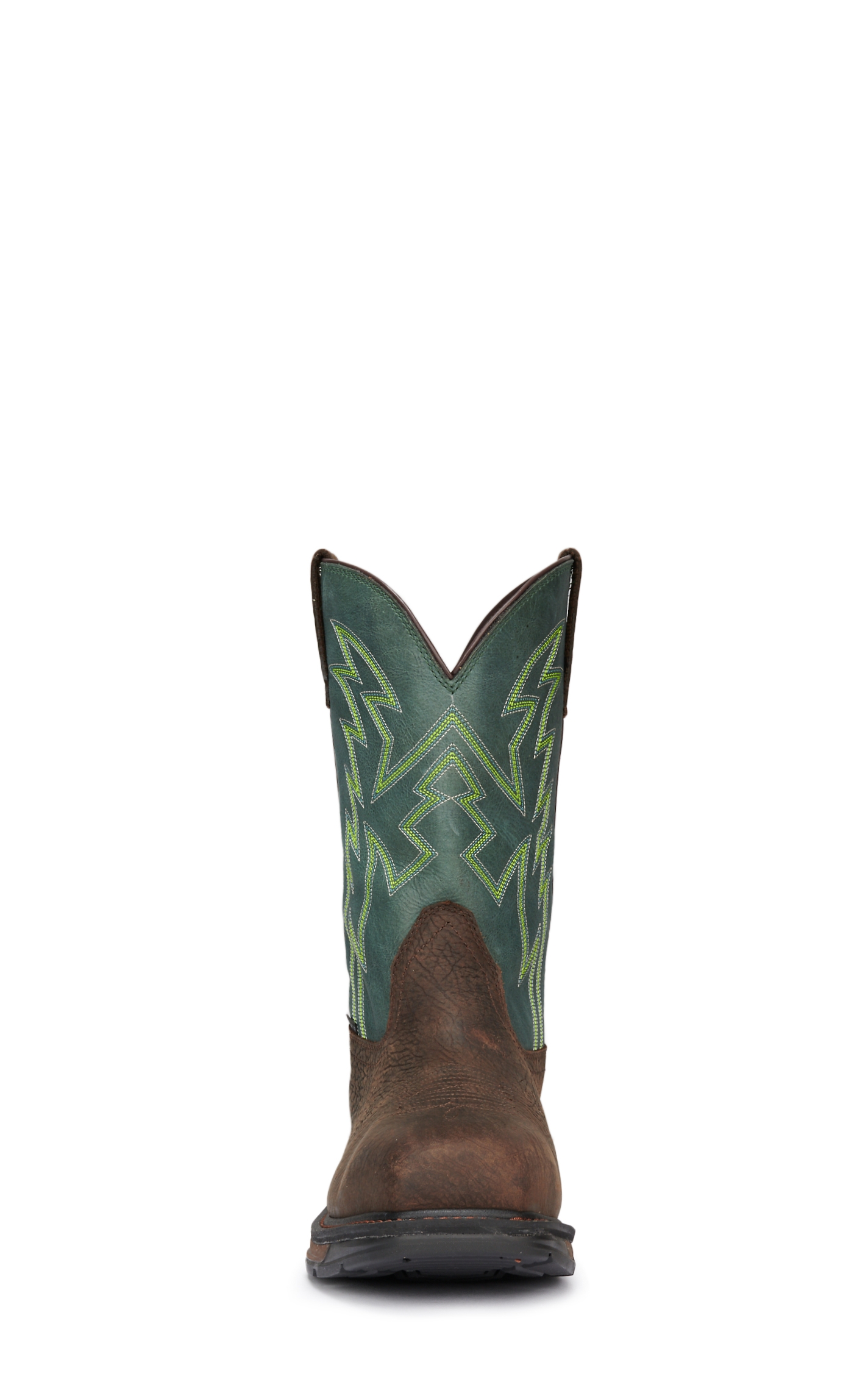 Ariat Men's WorkHog XT Brown and Dark Green BOA Fit Waterproof Square Carbon Toe Work Boots - Image 1