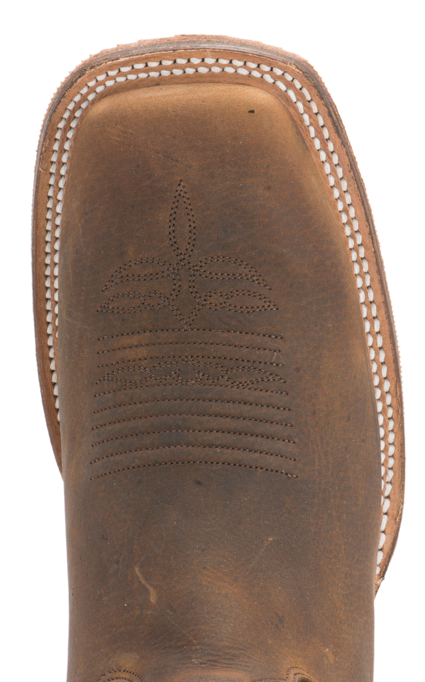 Justin Men's Bent Rail Caddo Brown Copper and Blue Wide Square Toe Cowboy Boots - Image 1