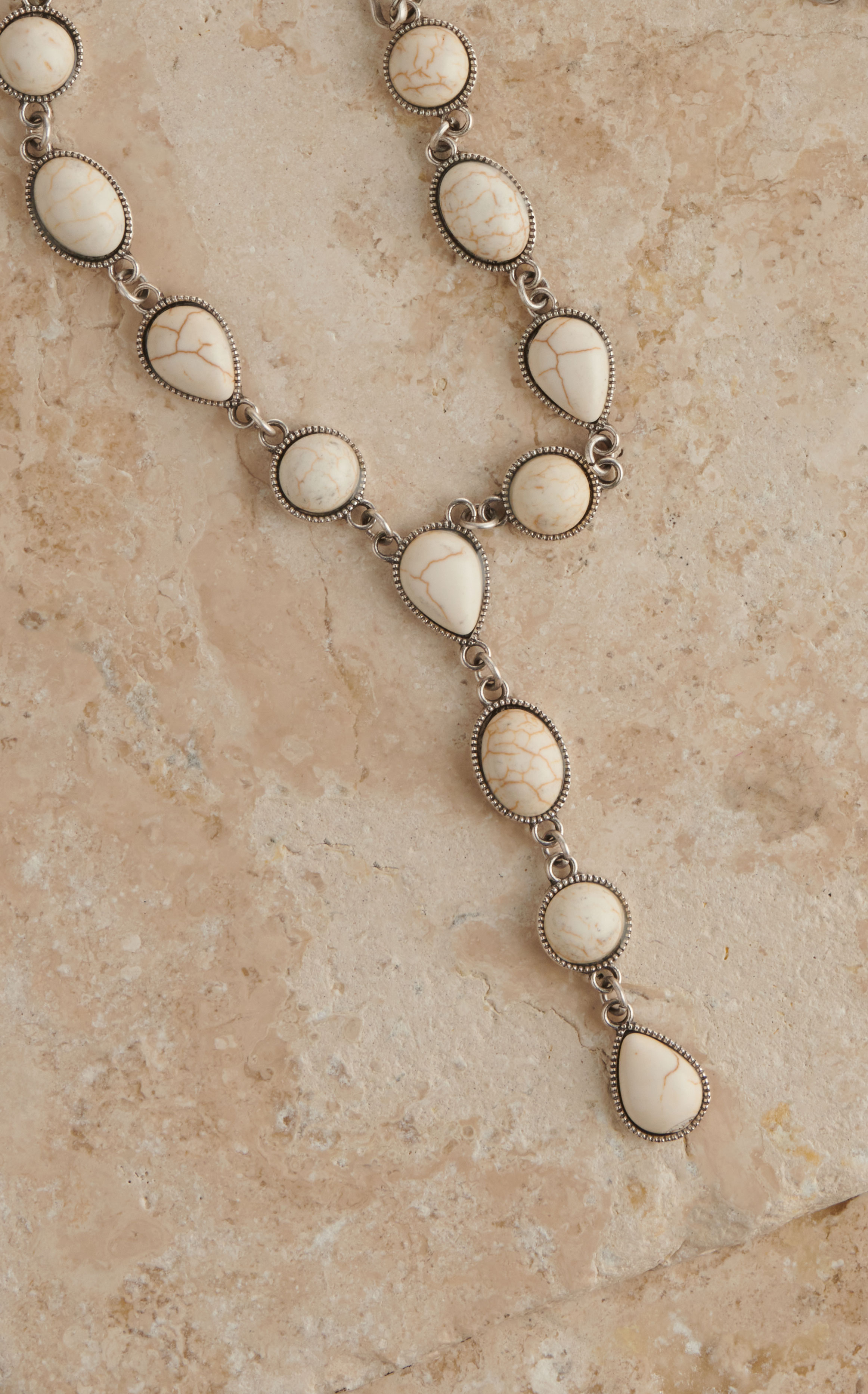 Rockin' C Women's Silver Link Chain with White Stones \