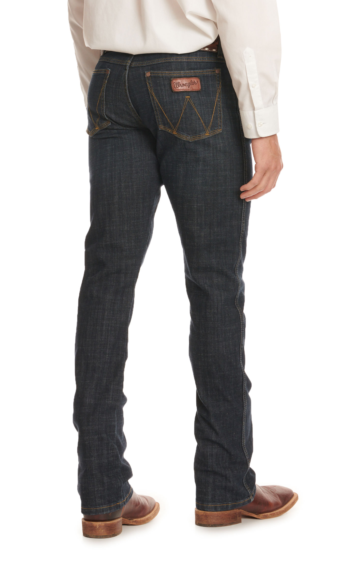 Wrangler Retro Men's Dax Dark Wash Slim Fit Boot Cut Jeans - Big & Tall Sizes - Image 1