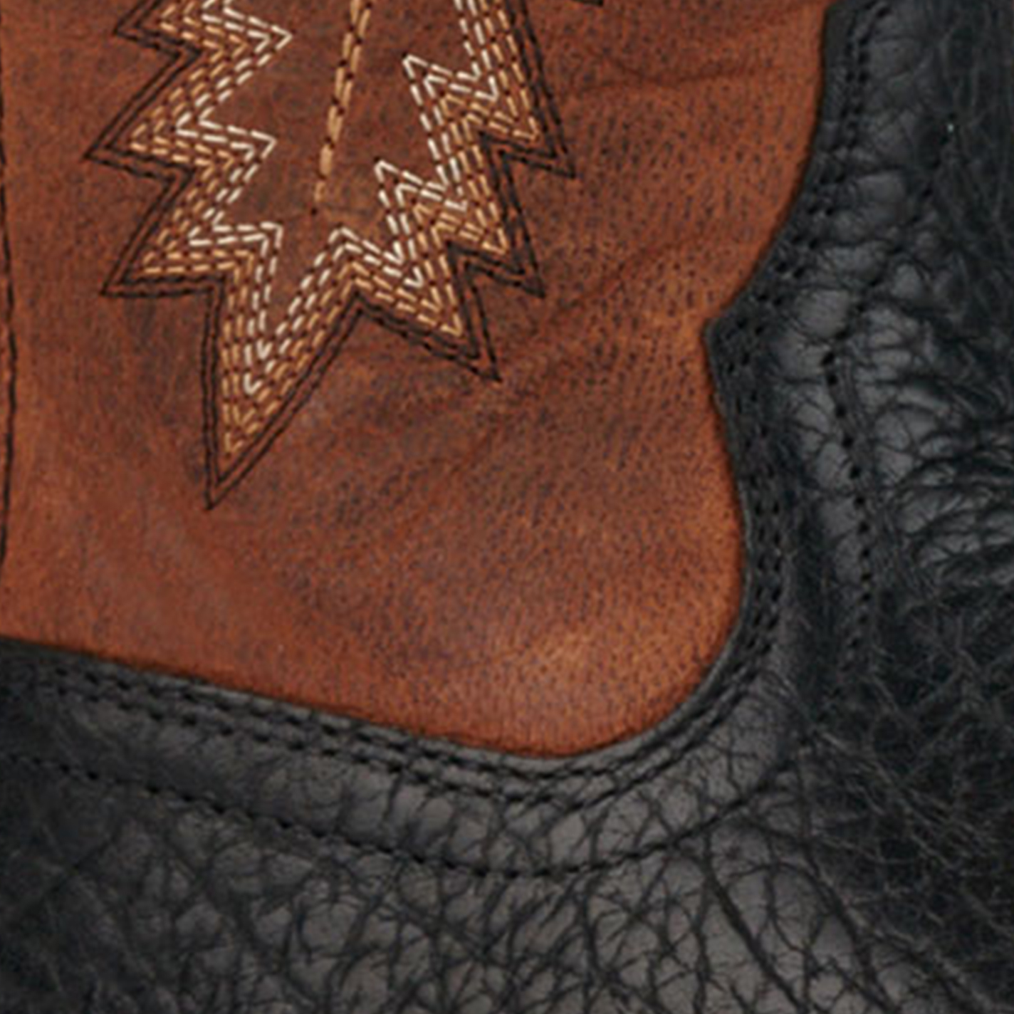 Ariat Men's Sport Stratten Black and Weathered Chestnut Round Toe Cowboy Boots - Image 1