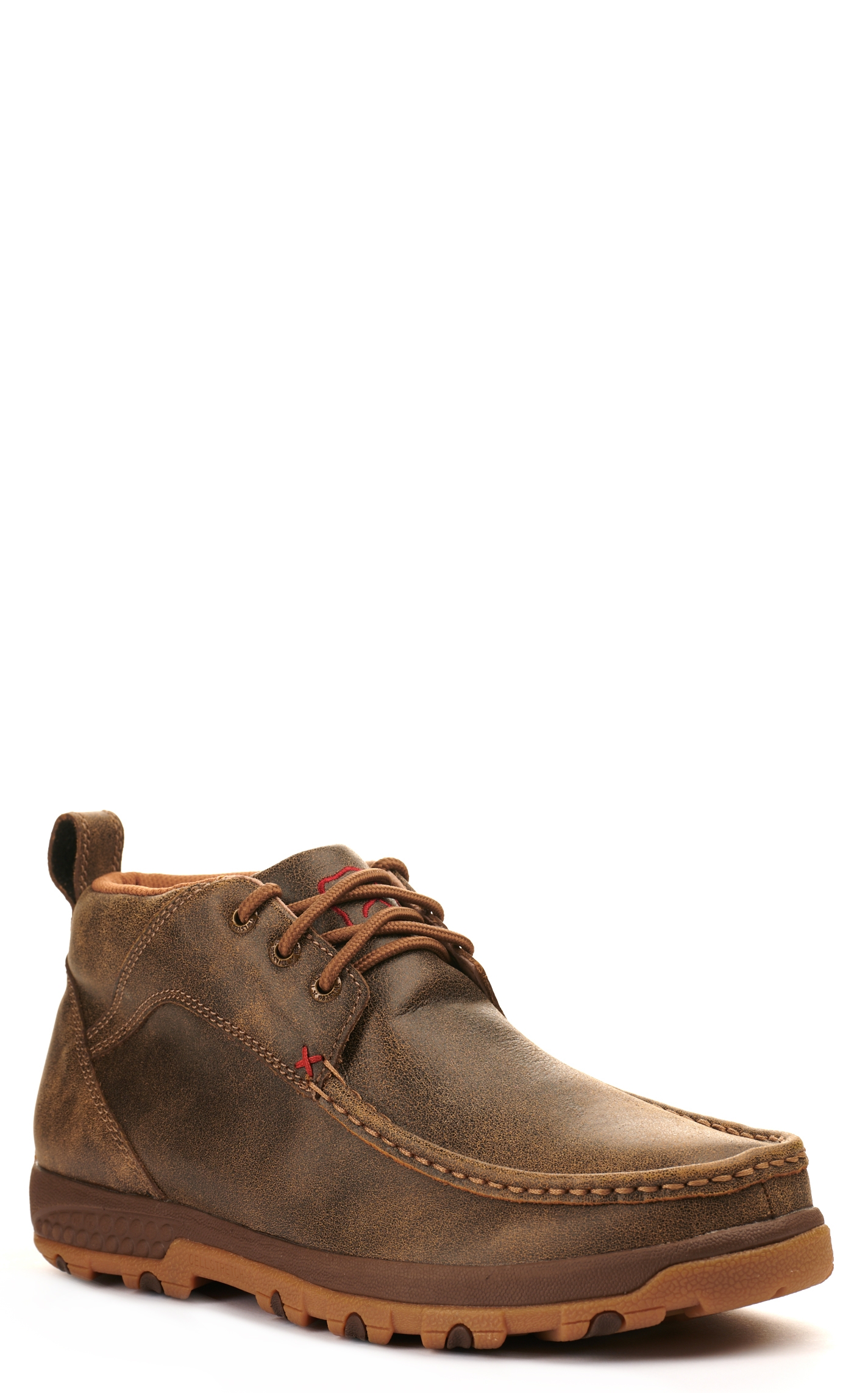 Twisted X Men's Bomber Brown Moc Toe Chukka Driving Casual Shoes - Image 1