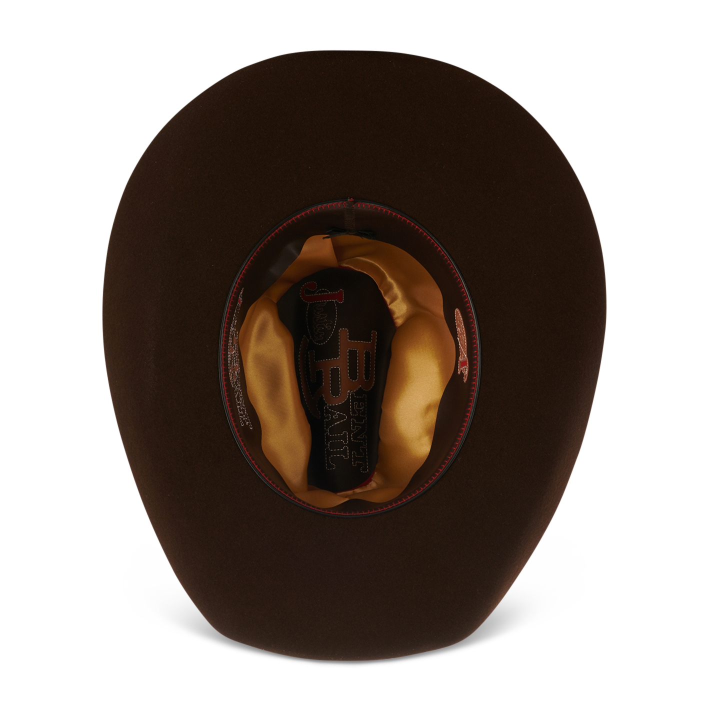 Justin Bent Rail Sheridan Brown Cattlemen's Crown Wool Cowboy Hat - Image 1