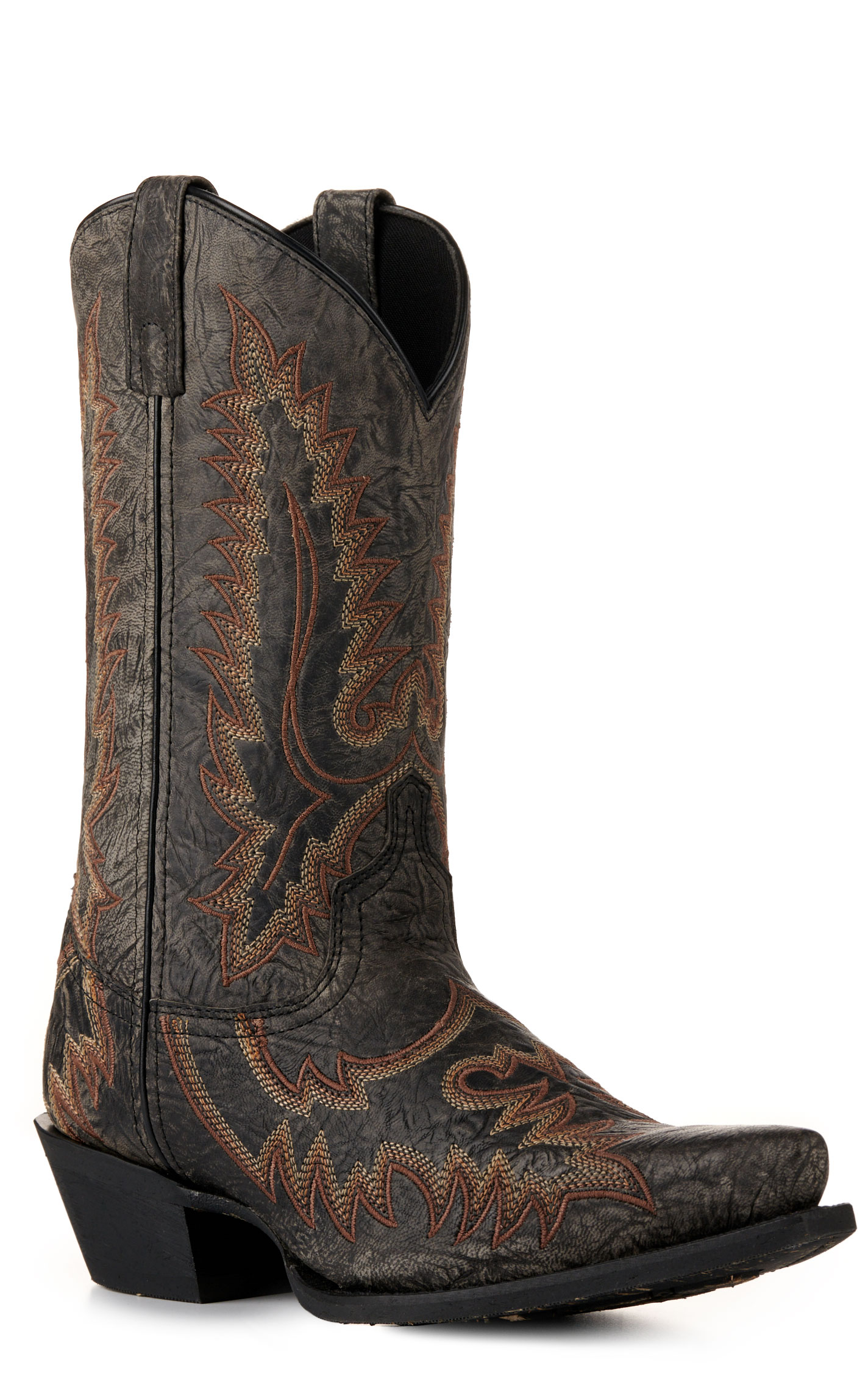 Laredo Men's Kilpatrick Distressed Gray Snip Toe Cowboy Boots - Image 1